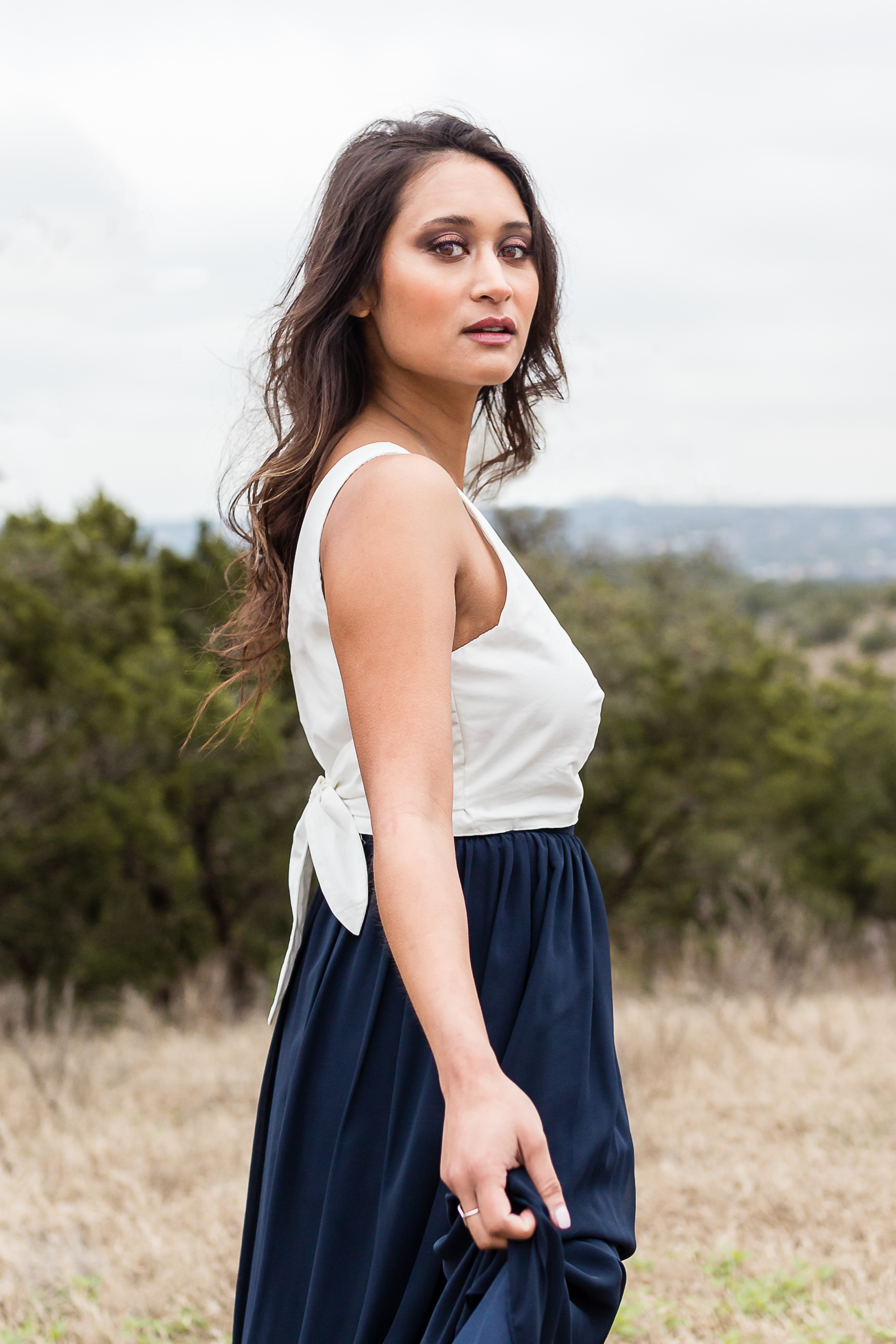 Dakota & Co. | Austin Photographer - Woman in gown editorial style photo