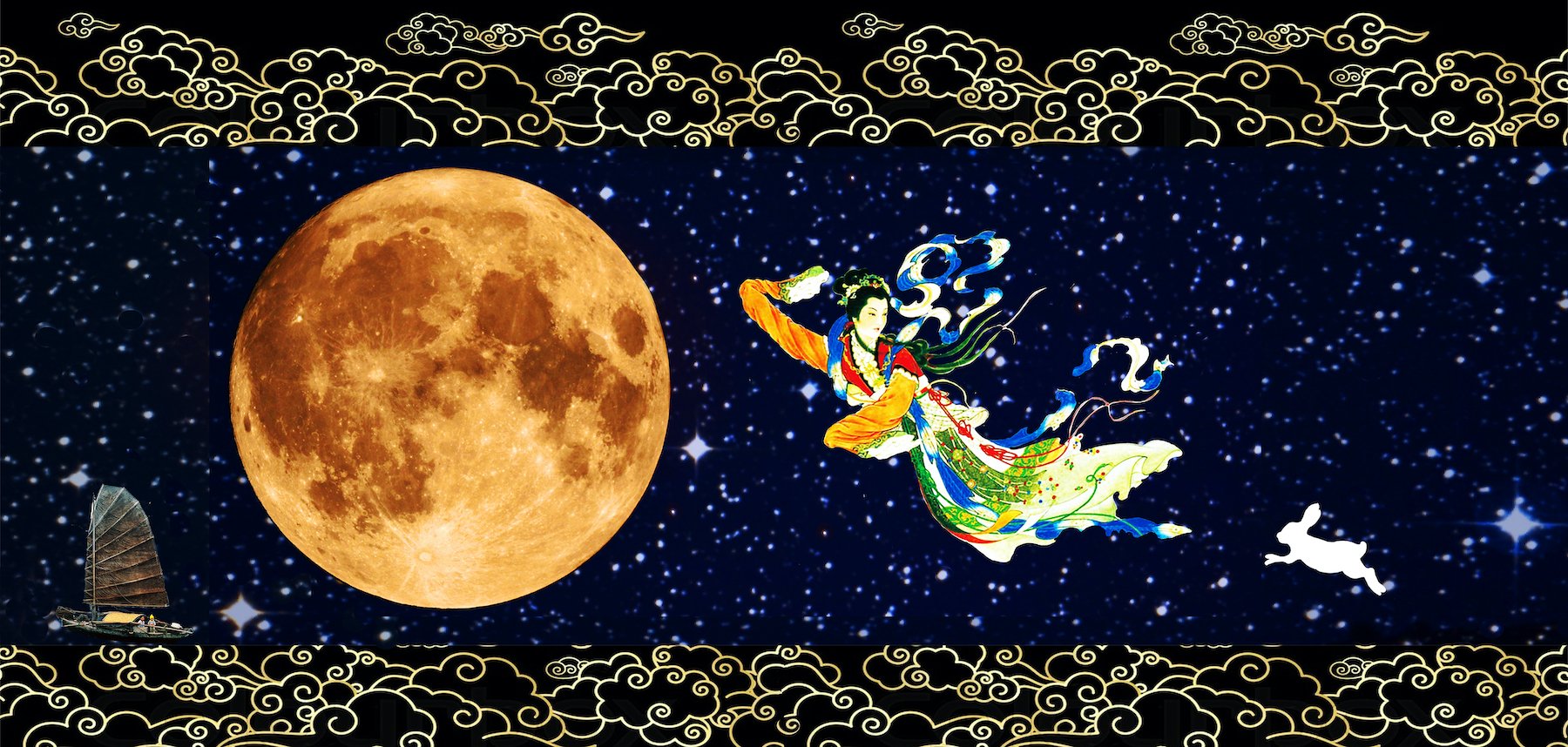 2. Moon Goddess large 6x2--goddess, clouds, stars, brocade  copy.jpg