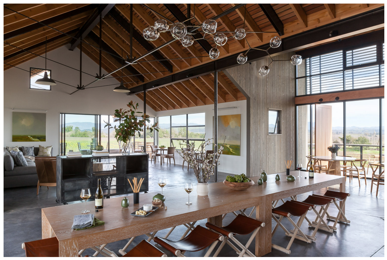 ROBERT ROTH PAINTINGS AT THE MACROSTIE WINERY HEALDSBERG, CALIFORNIA. Interior Design by Grant Gibson Photography by Kathryn MacDonald