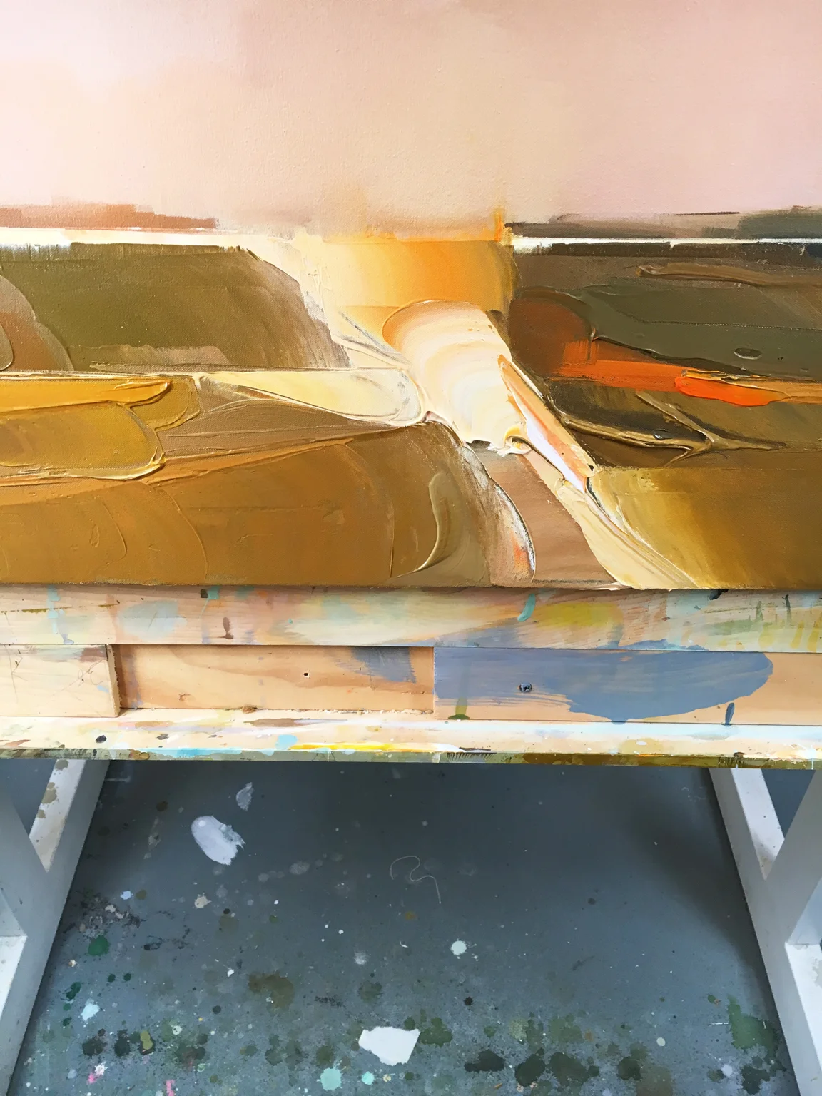  New Painting in progress - "First Light" &nbsp;Detail of a 44 x 44&nbsp; 