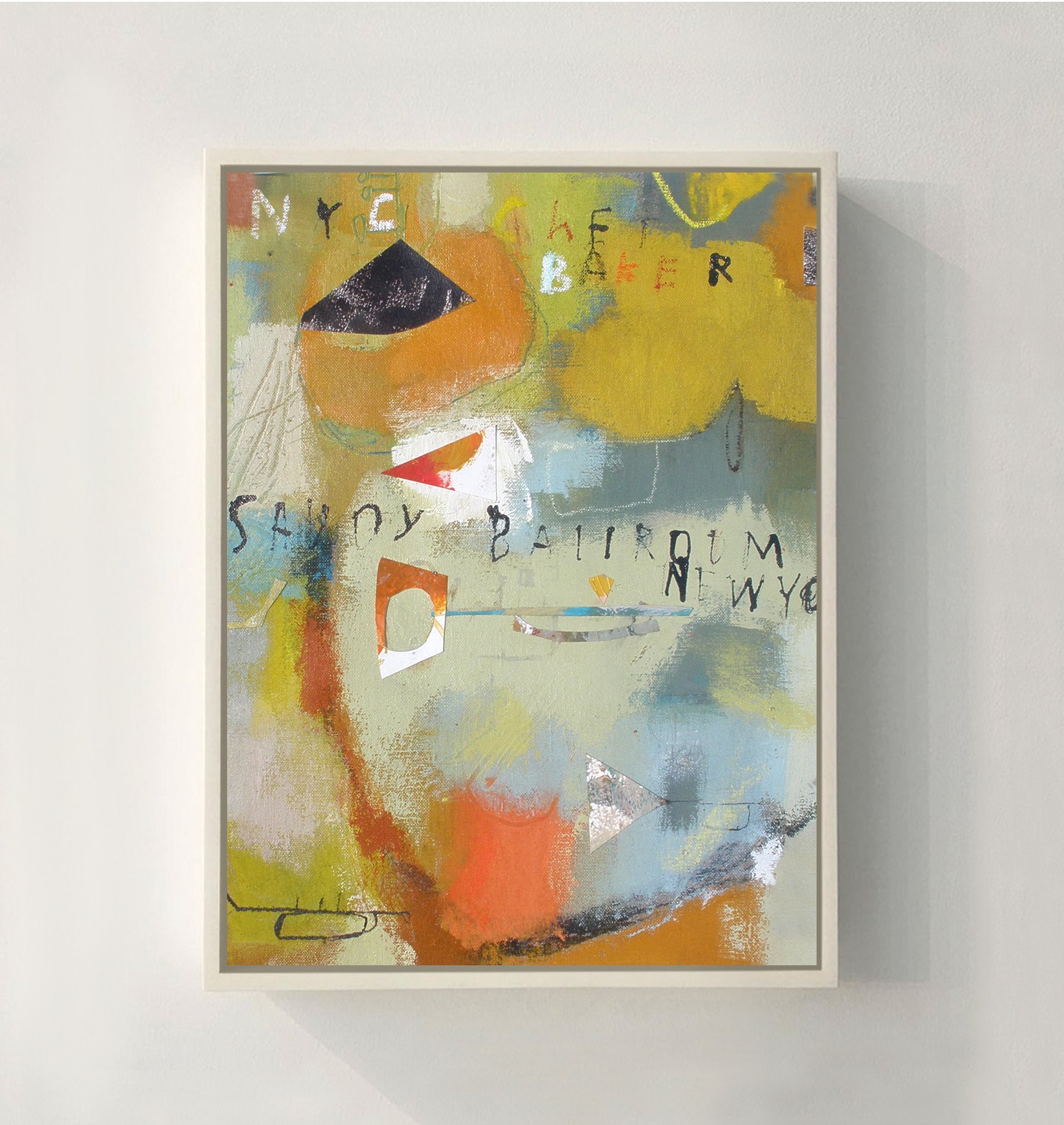 SAVOY 2009 16 × 24 in Acrylic, Oil stick, collage on canvas SOLD . .