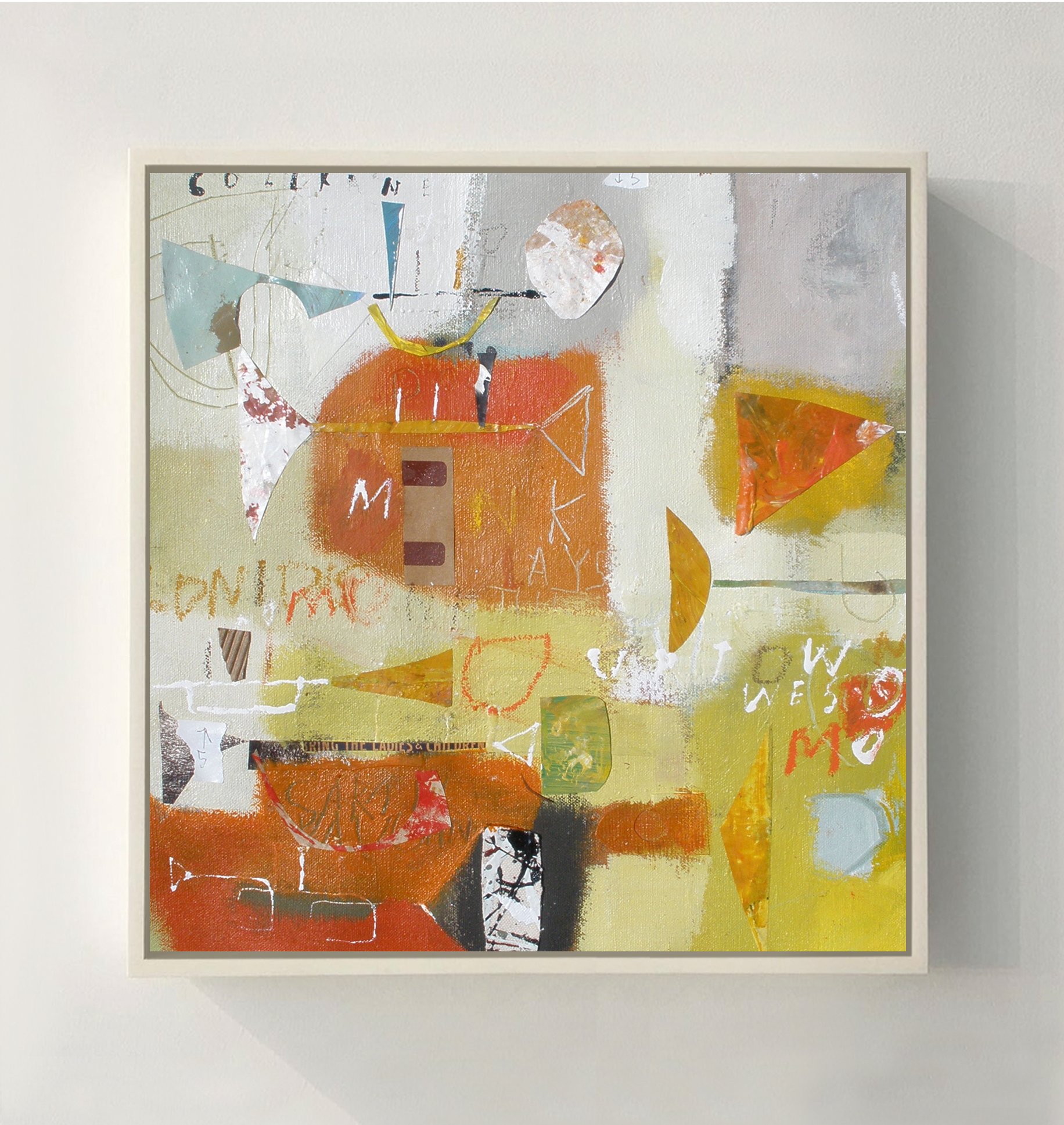 PARTY HOPPERS 2009 24 × 24 in Acrylic, Oil stick, collage on canvas SOLD . .