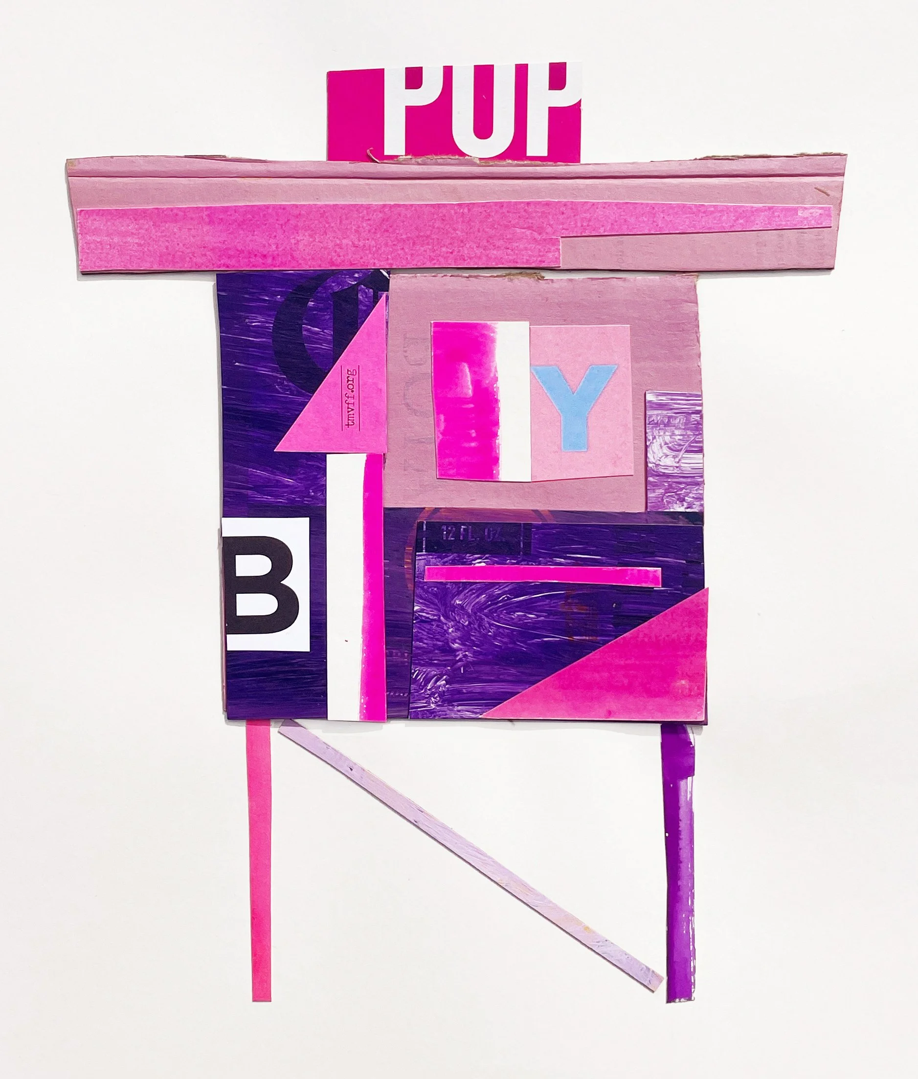 POP BY  2025  Gouache, Acrylic, mixed media collage on paper  12 × 12 inches  30.48 x 30.48 cm  . 