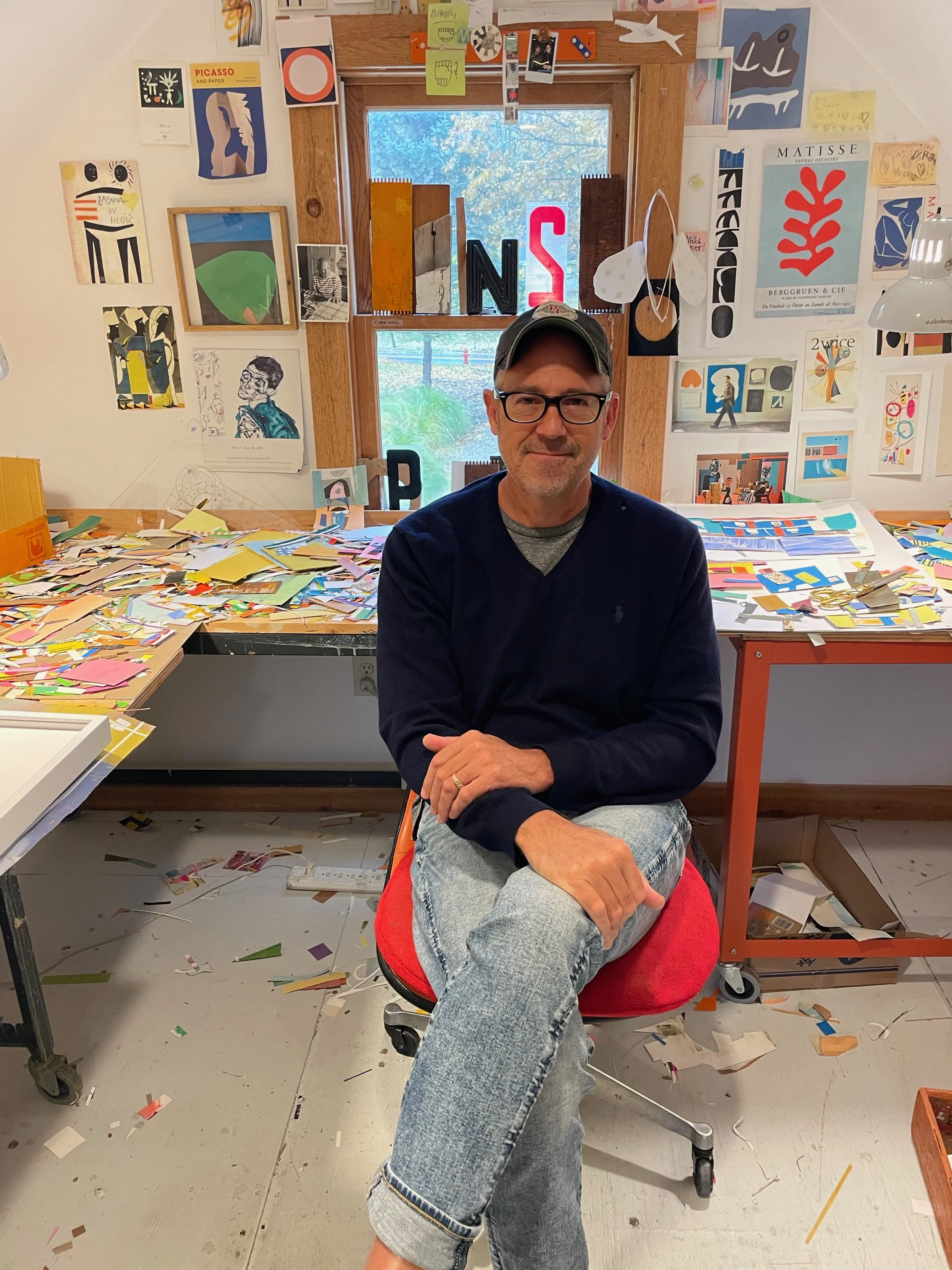  ME :  an out-take photo from an interview with Contemporary Collage magazine - from the UK …”so glad I cleaned up” ;) LOL   Cheers mate!  . 