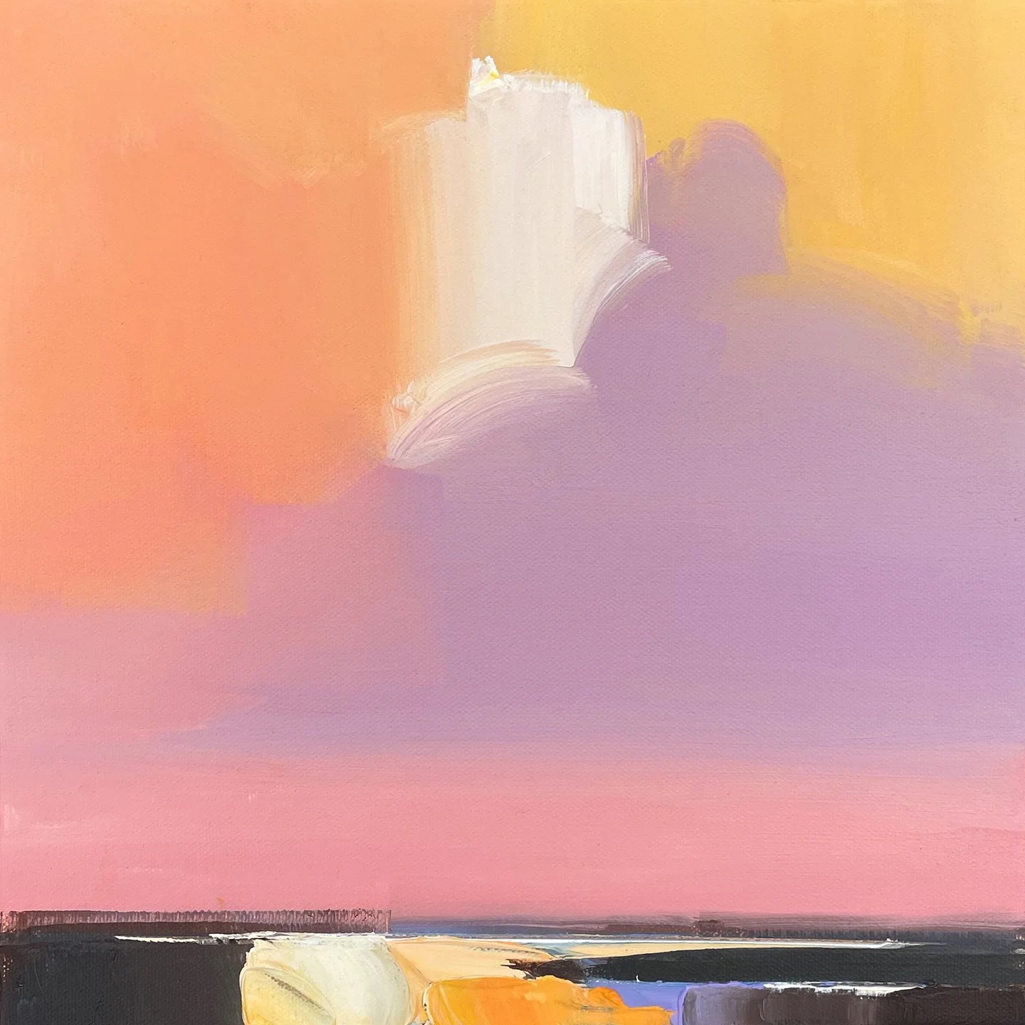  SKY FIELD #8  2025  12 × 12 inches  30.48 x 30.48 cm  Acrylic, Oil on canvas    .   