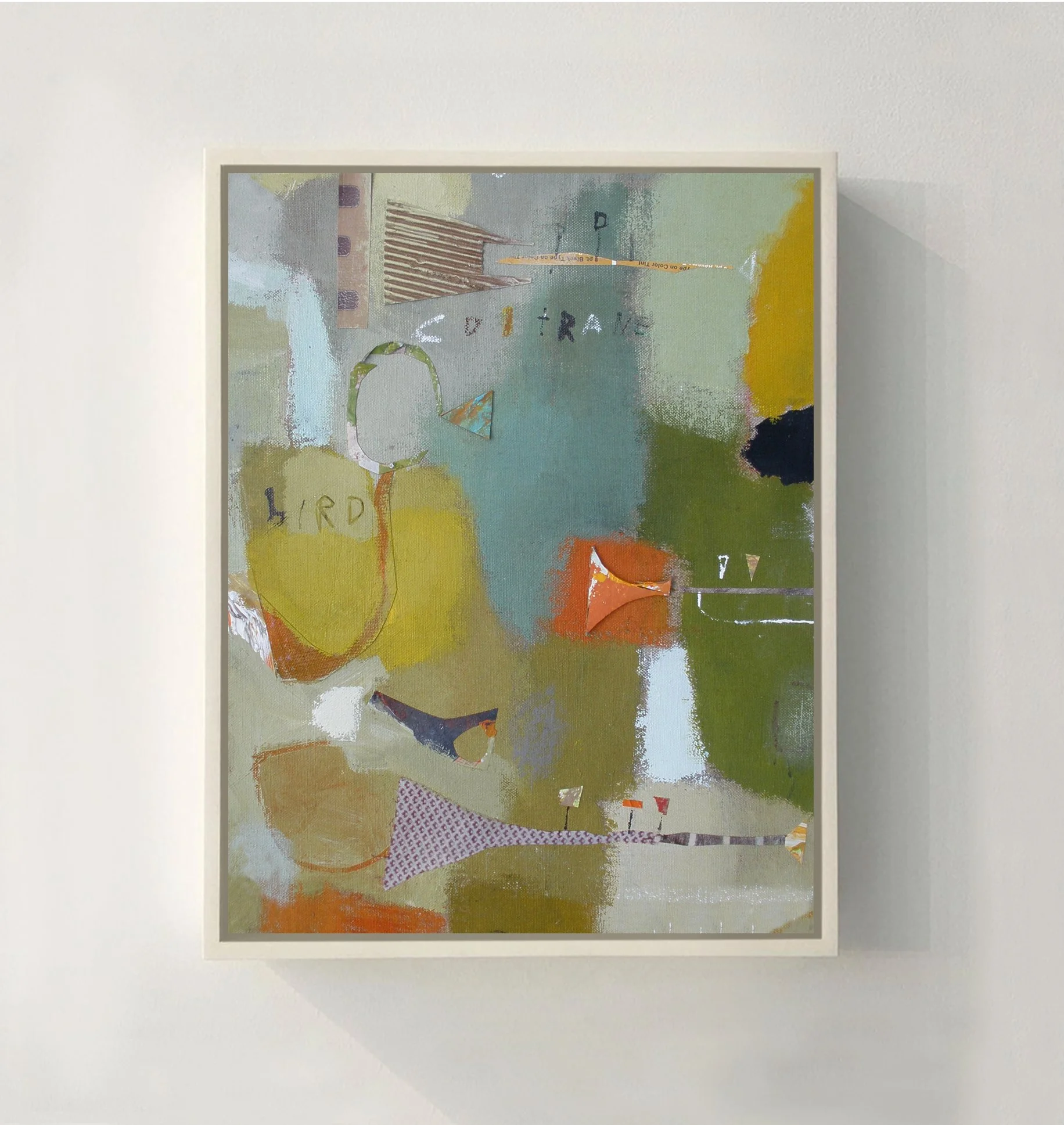  BIRD COLTRANE  2009  16 × 20 in  Acrylic, Oil stick, collage on canvas  SOLD  .  . 