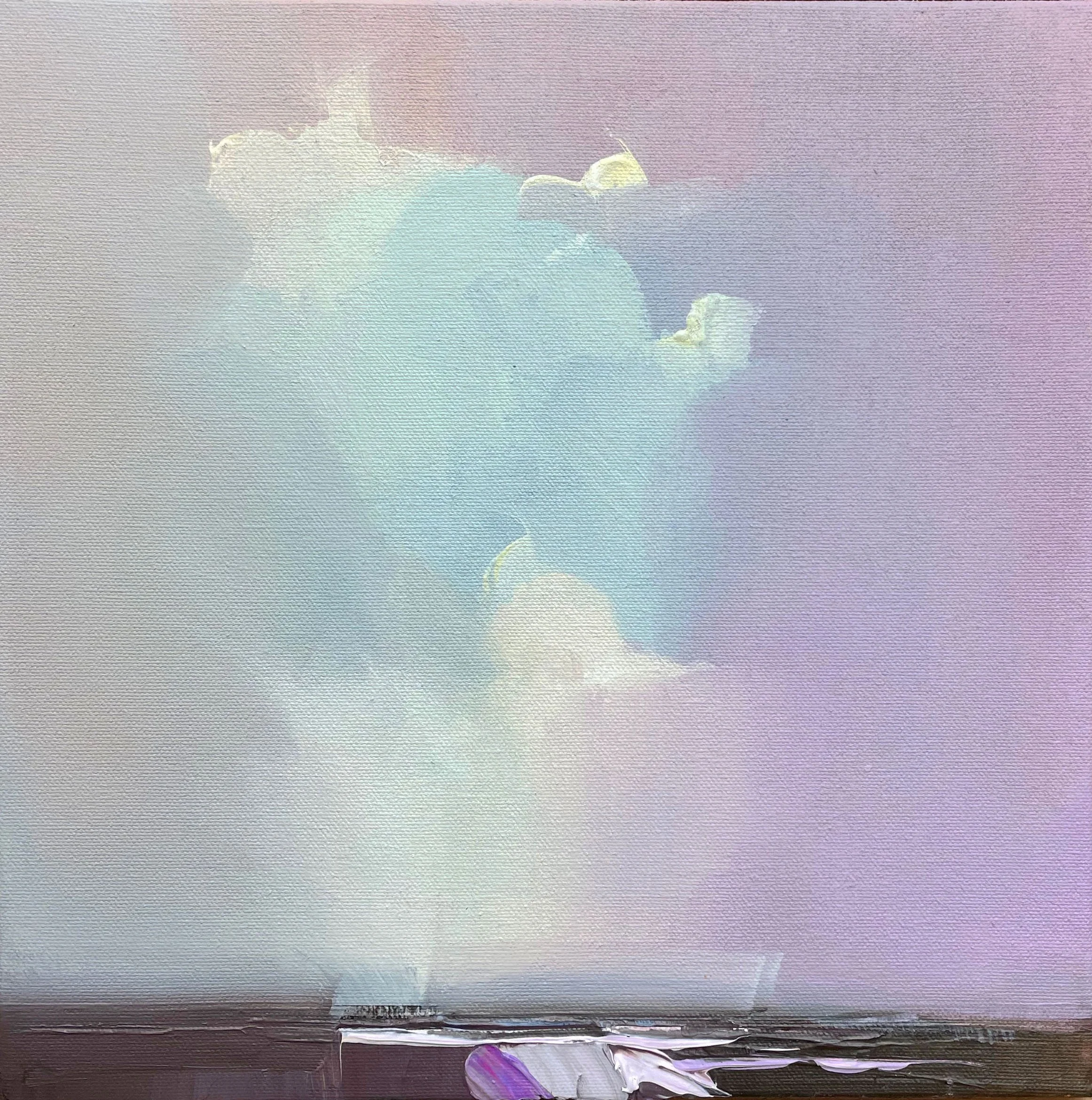  BLUE STORM  2026  12 × 12 inches  Layered pigment, on linen  INQUIRY   robertrothgallery@gmail.com    