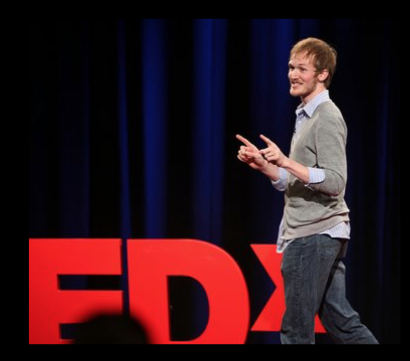 Andrew doing a TedX talk
