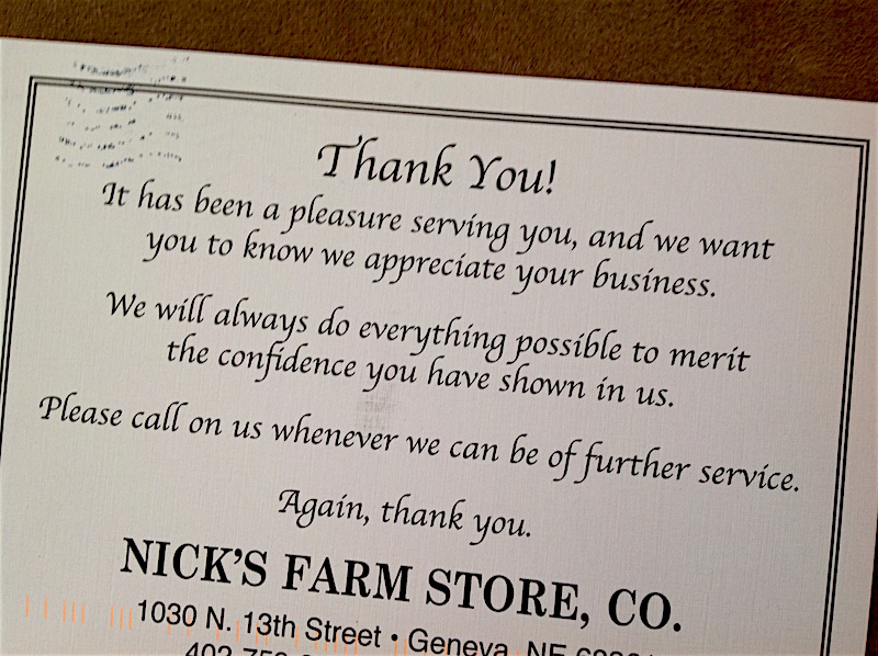 Message . . . what a great store!