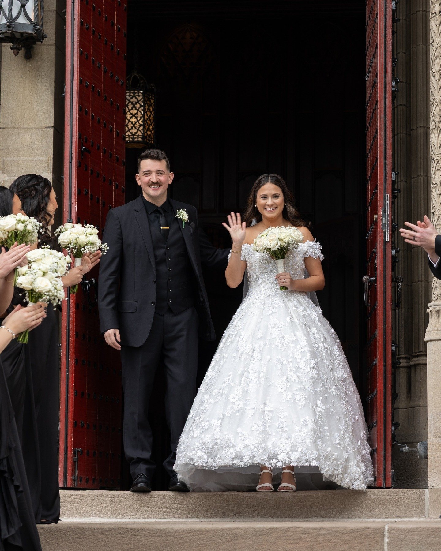 Samantha and Nicholas's beautiful wedding, exiting Heinz Chapel with that iconic, princess-like wave! 

#PittsburghWedding 
#HeinzChapel 
#Wintergarden
#WeddingPhotography, #WeddingPhotographer
#Bride
#WeddingDay
#WeddingInspiration
#Engaged, #LoveSt