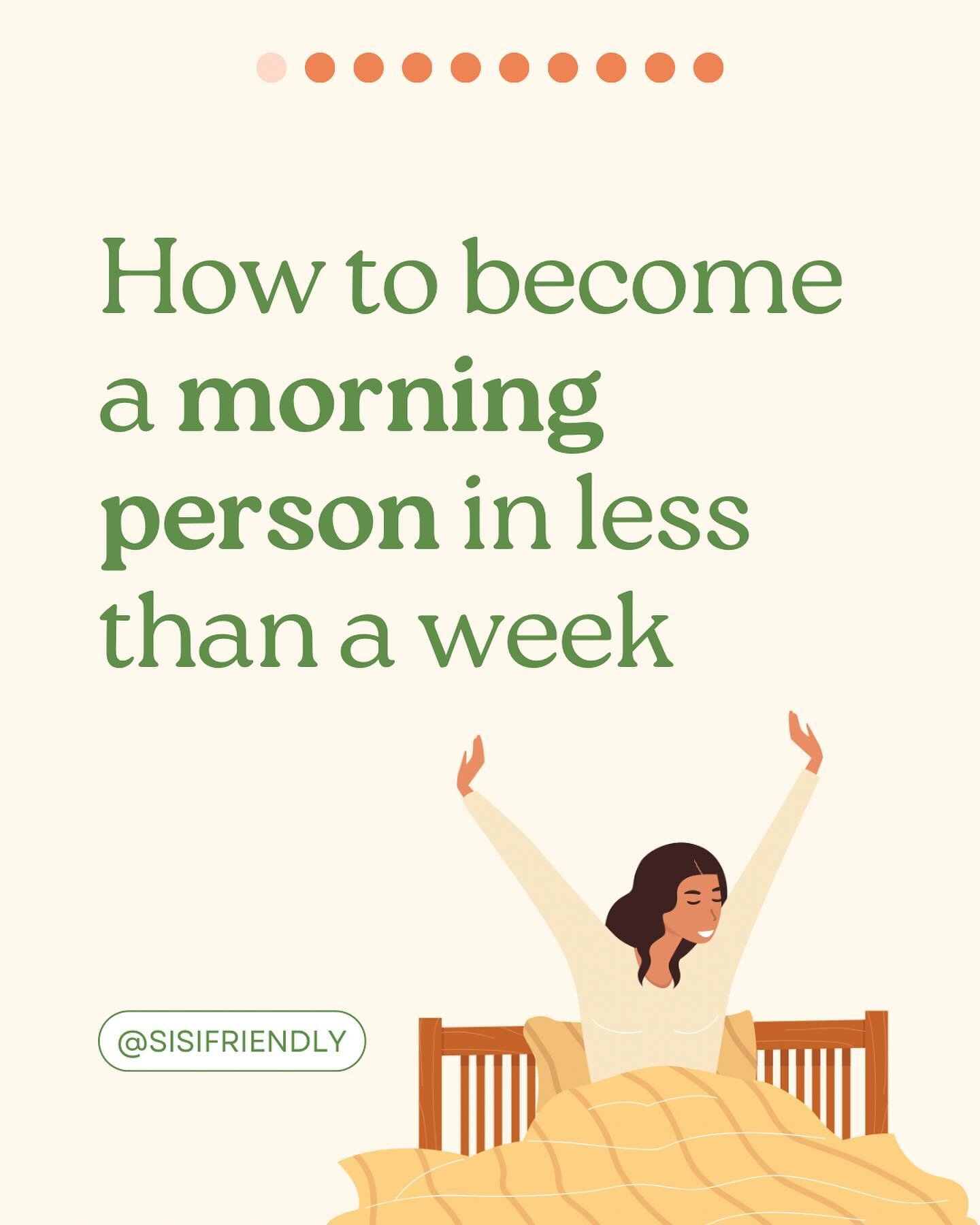 Raise your hand if you&rsquo;re sick and tired of hitting snooze a gazillion times before finally dragging yourself out of bed! 🙋🏻&zwj;♀️🛌 

We&rsquo;ve all been there, right? But what if I told you that you could transform into a morning person i