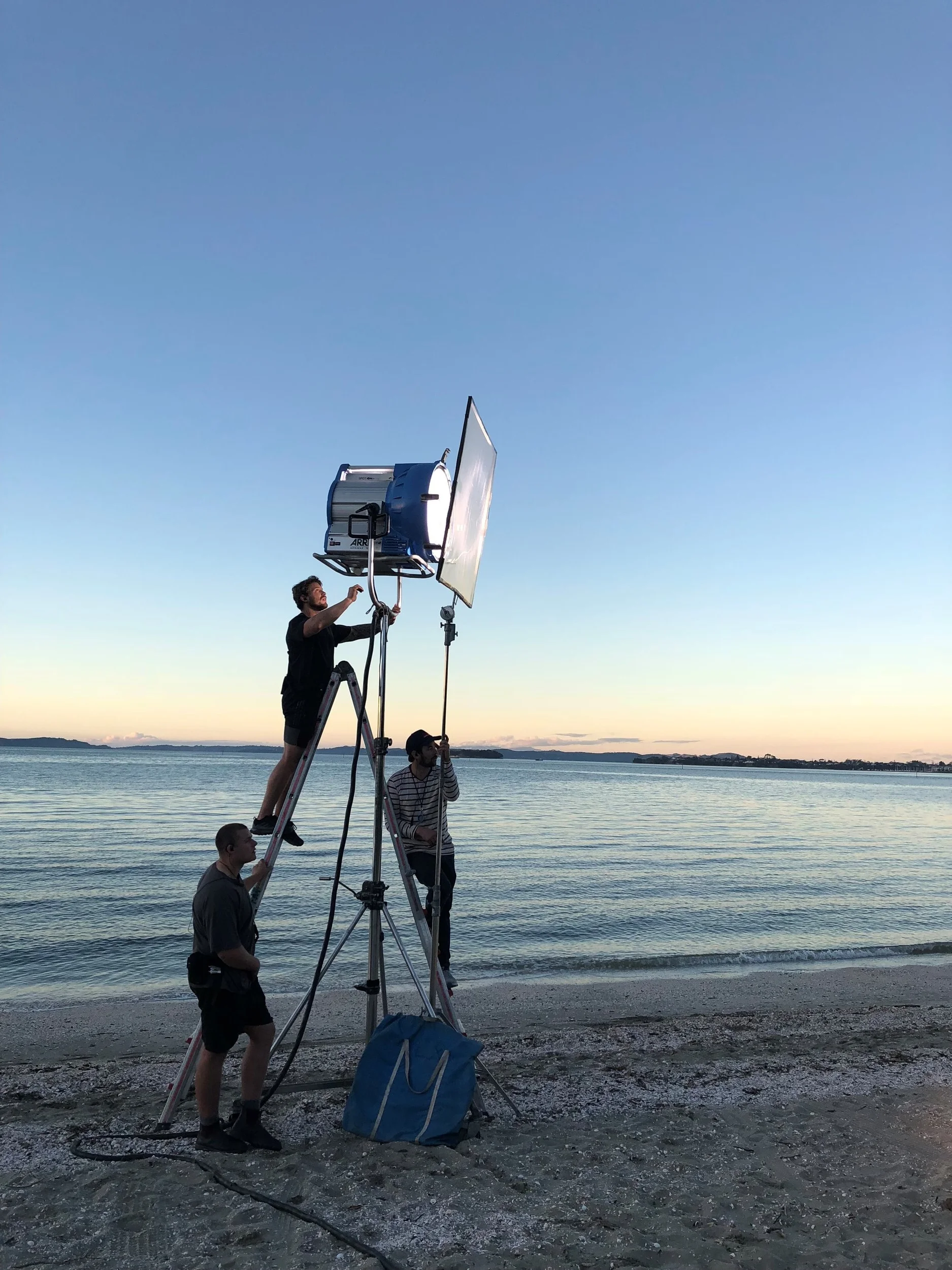 Filming at Cockle Bay