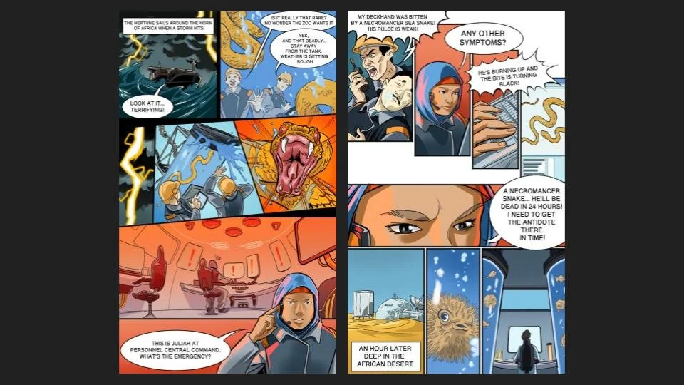  Comic books dramatised (and exaggerated) real life adventures in maritime to inspire our youth audience. 