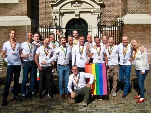 Optreden tijdens de Pride Walk 2017 / Performing during the Pride Walk 2017