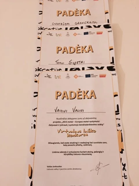 SCHOOL STUDENTS INVOLVED IN VIRTUAL LETTER-WRITING COMPETITION SPONSORED BY THE LITHUANIAN CHILDREN AND YOUTH CENTER