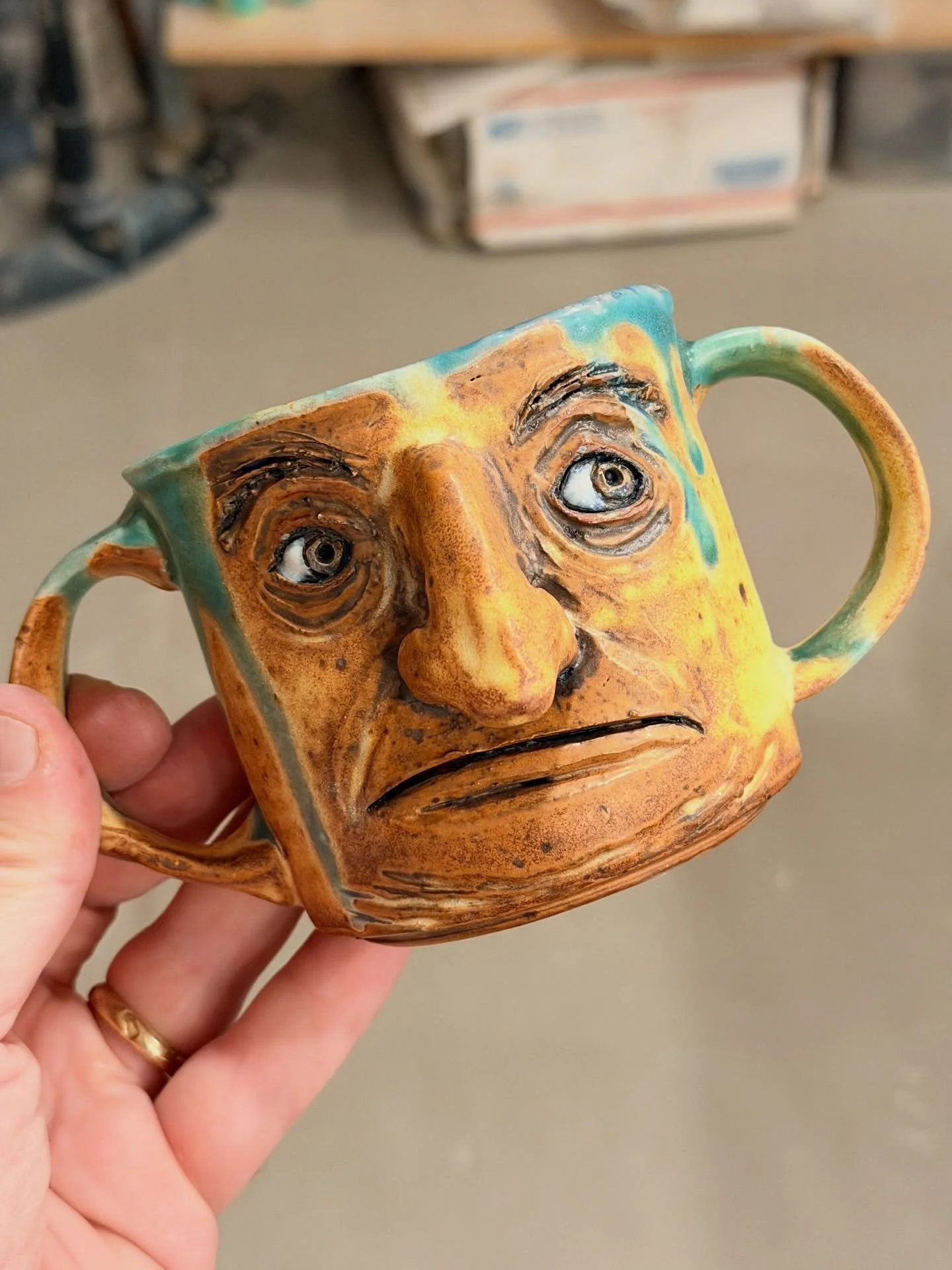 Mug with two handles for when you want to share a drink with a friend. Can you handle it?