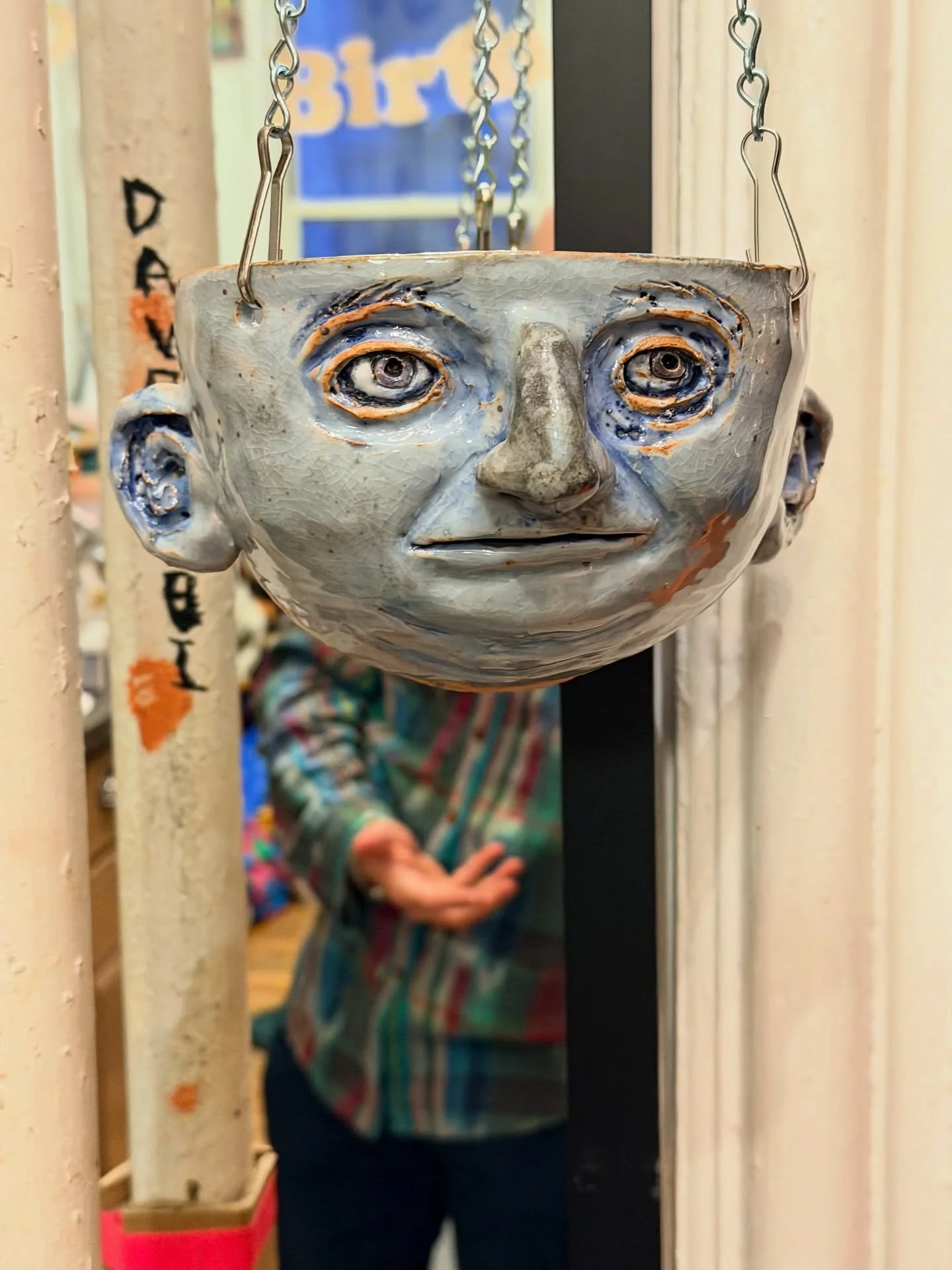 Hanging planter that also works as a pickle holder. Get it for all your plant and/or pickle needs. It will be on my website at night on the Tuesday that&rsquo;s a few days before thanksgiving.