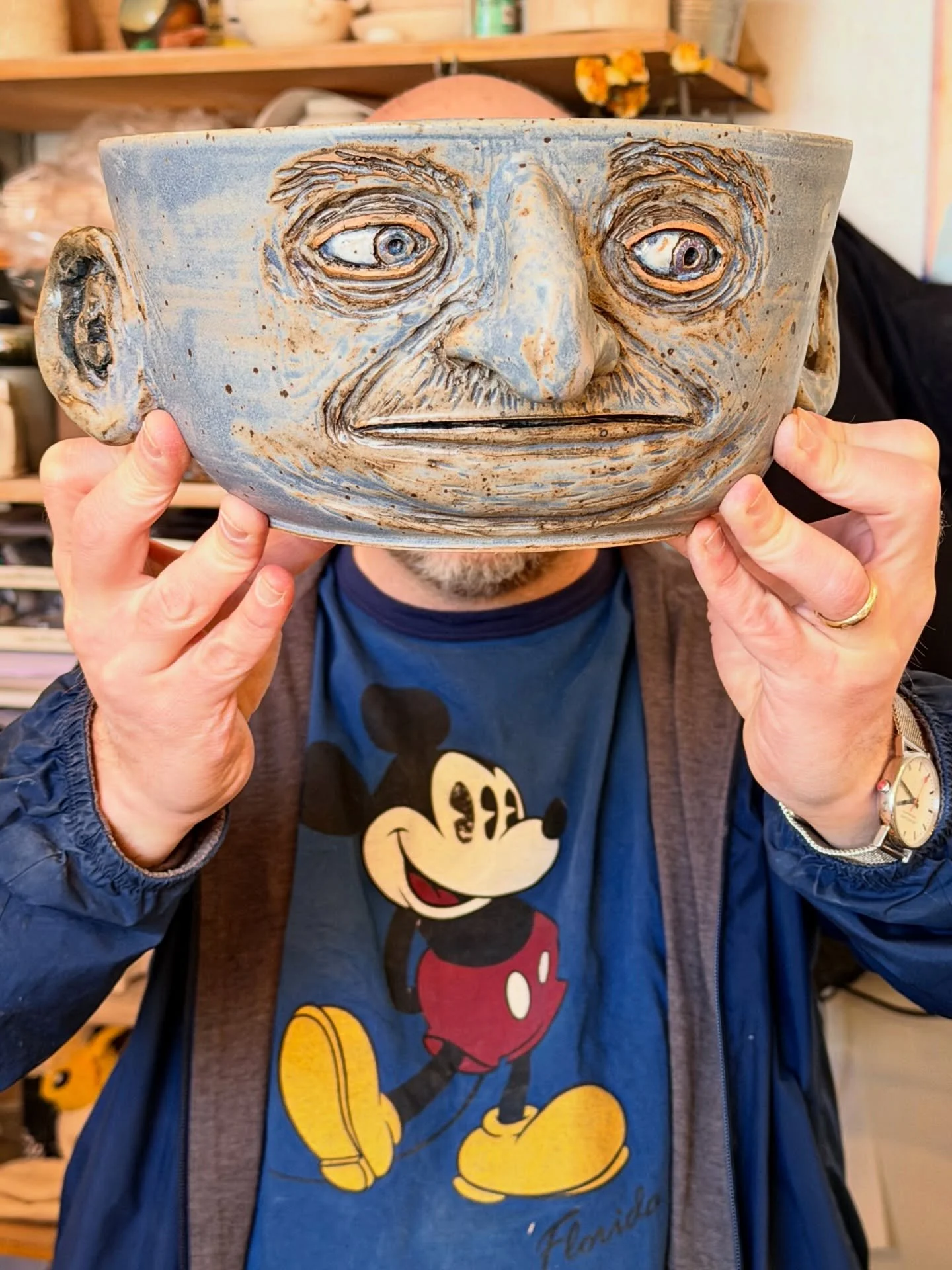 Oops, I got something on my face. Get thrilling bowls for your potato salad valentine&rsquo;s dinner &mdash; 2/9 on my website!