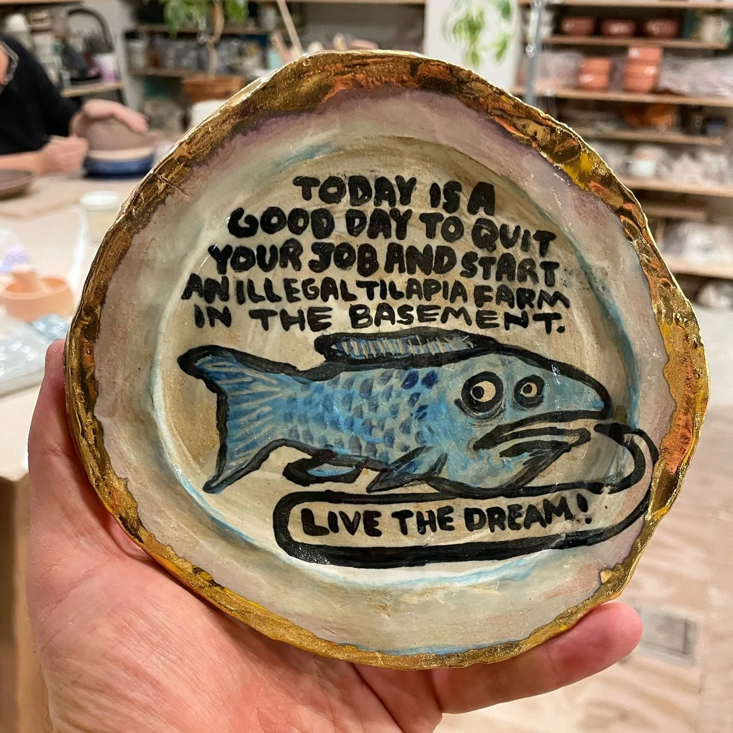 A commemorative plate from a few years ago for international workers day.