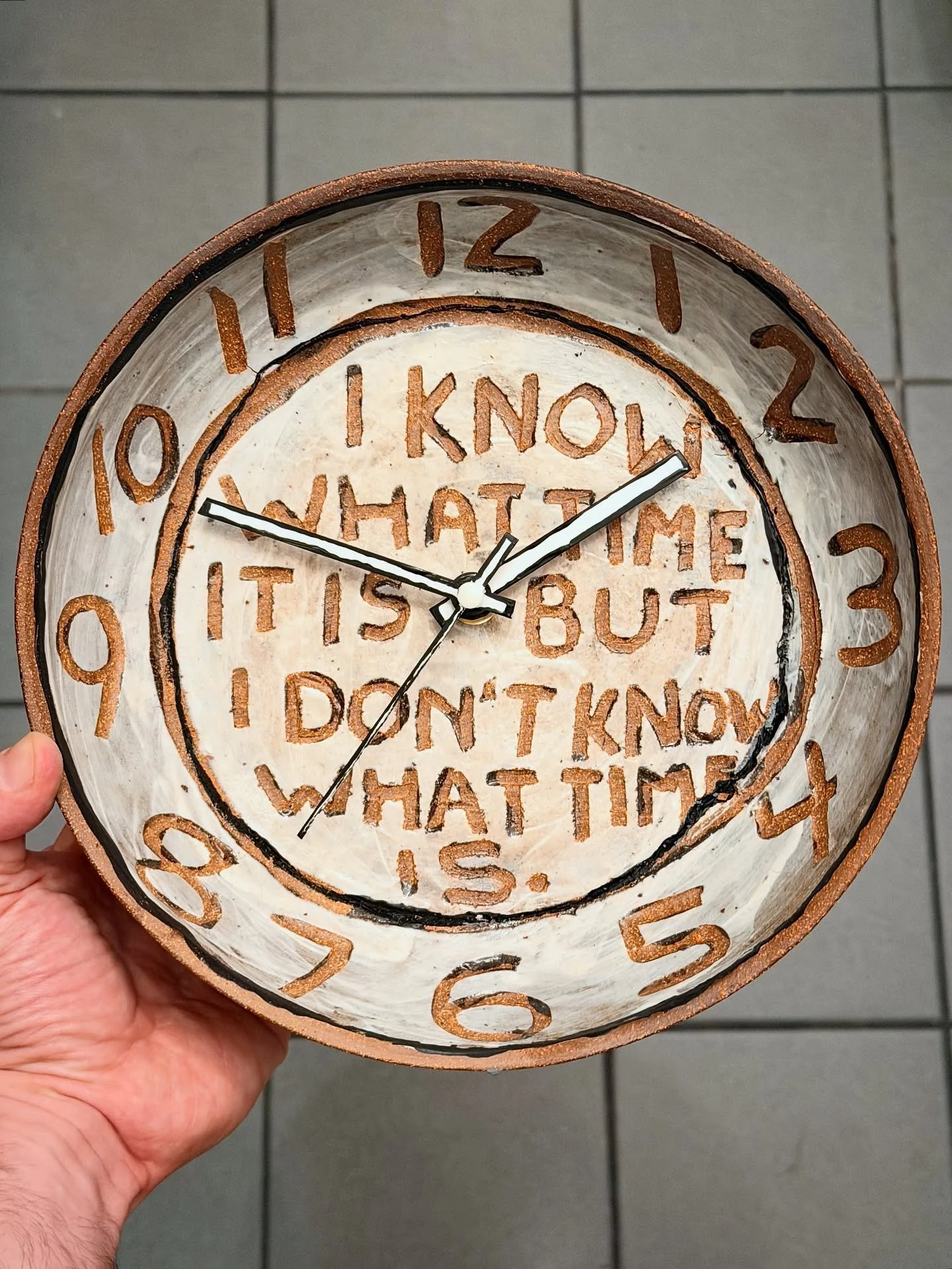 One time this clock broke and I did some bootleg Kintsugi on it.