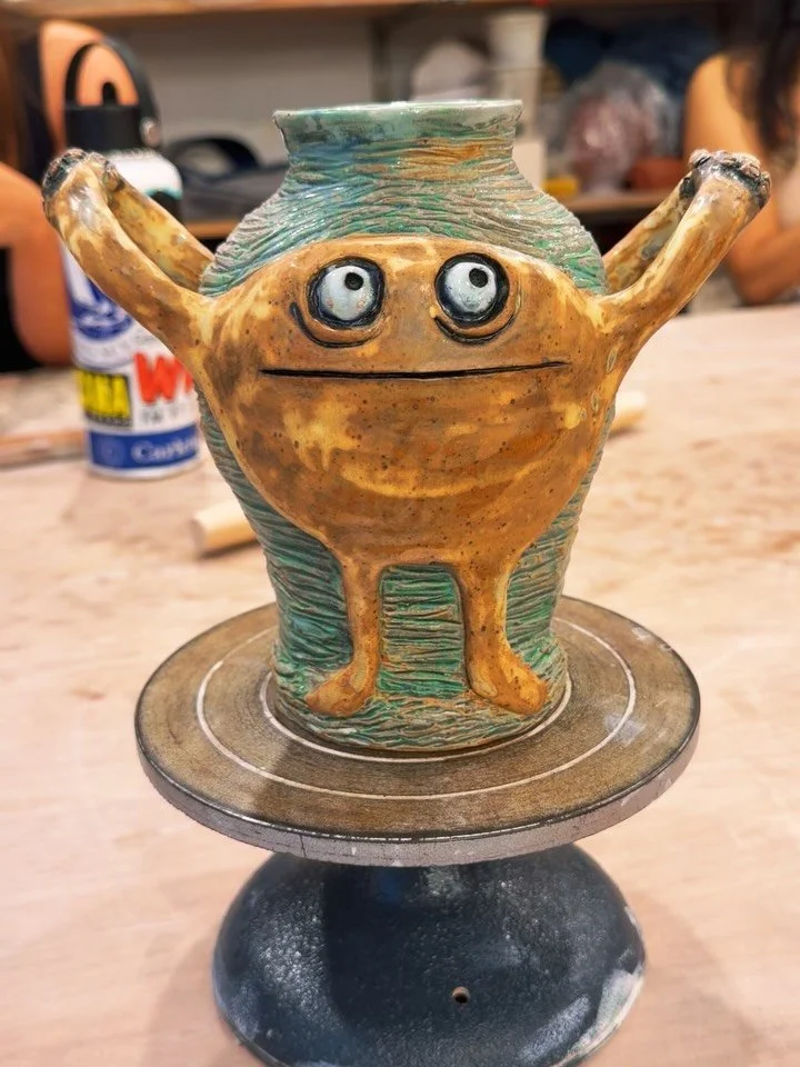 Self portrait in clay with less body hair.