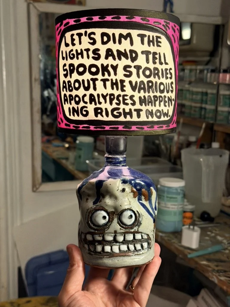 11 inch tall lamp: Let's dim the lights and tell spooky stories about the various apocalypses happing right now