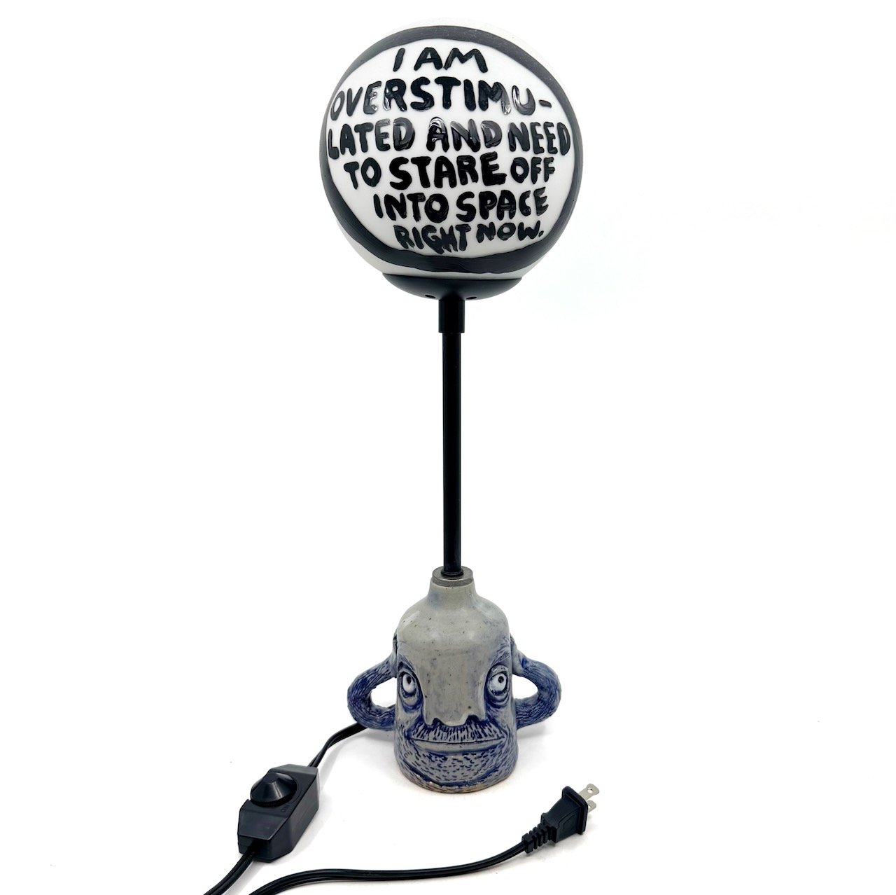 18 inch tall lamp: I am overstimulated and need to stare off into space right now.