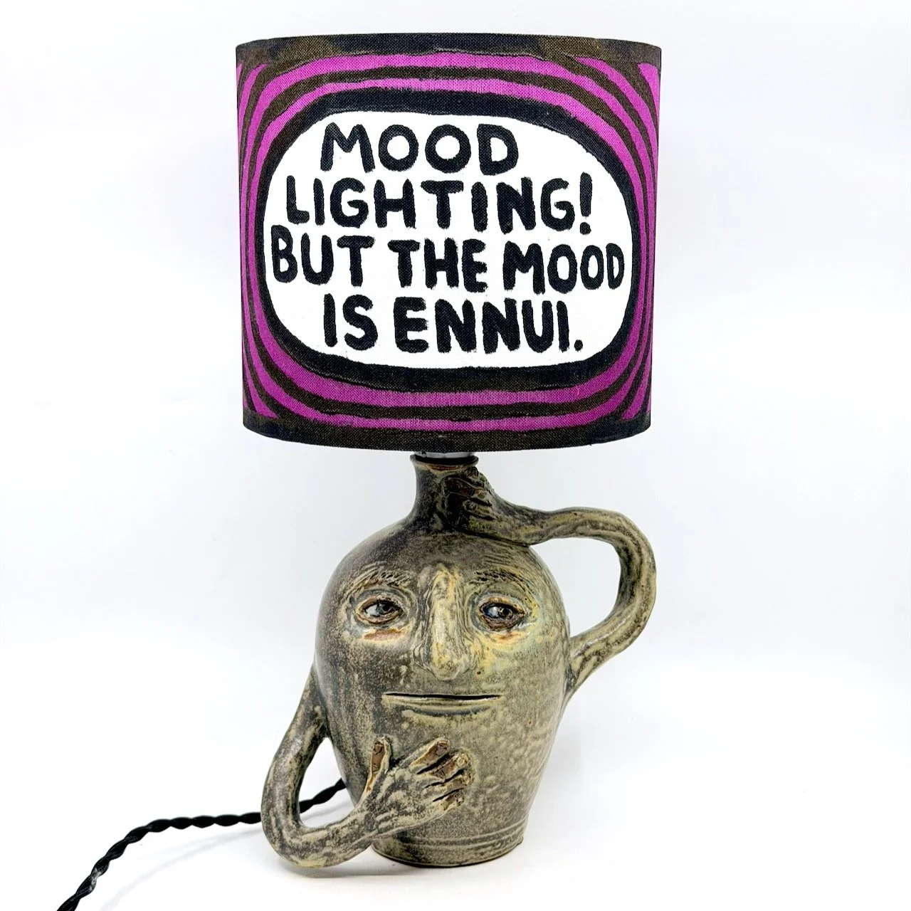 16 inch tall lamp: Mood lighting! But the mood is ennui.