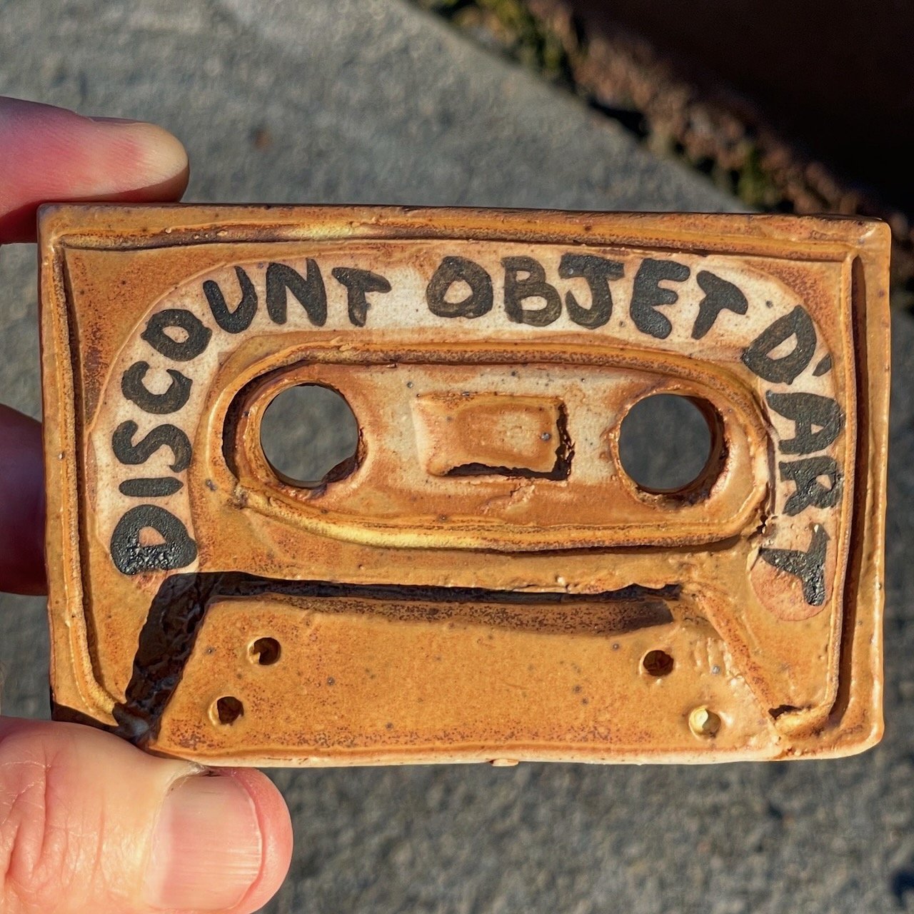 Mix tape: Discount objet d'art // overpriced unplayable mix tape
edition of 20
2.5 x 3.5 x .75
2025
$