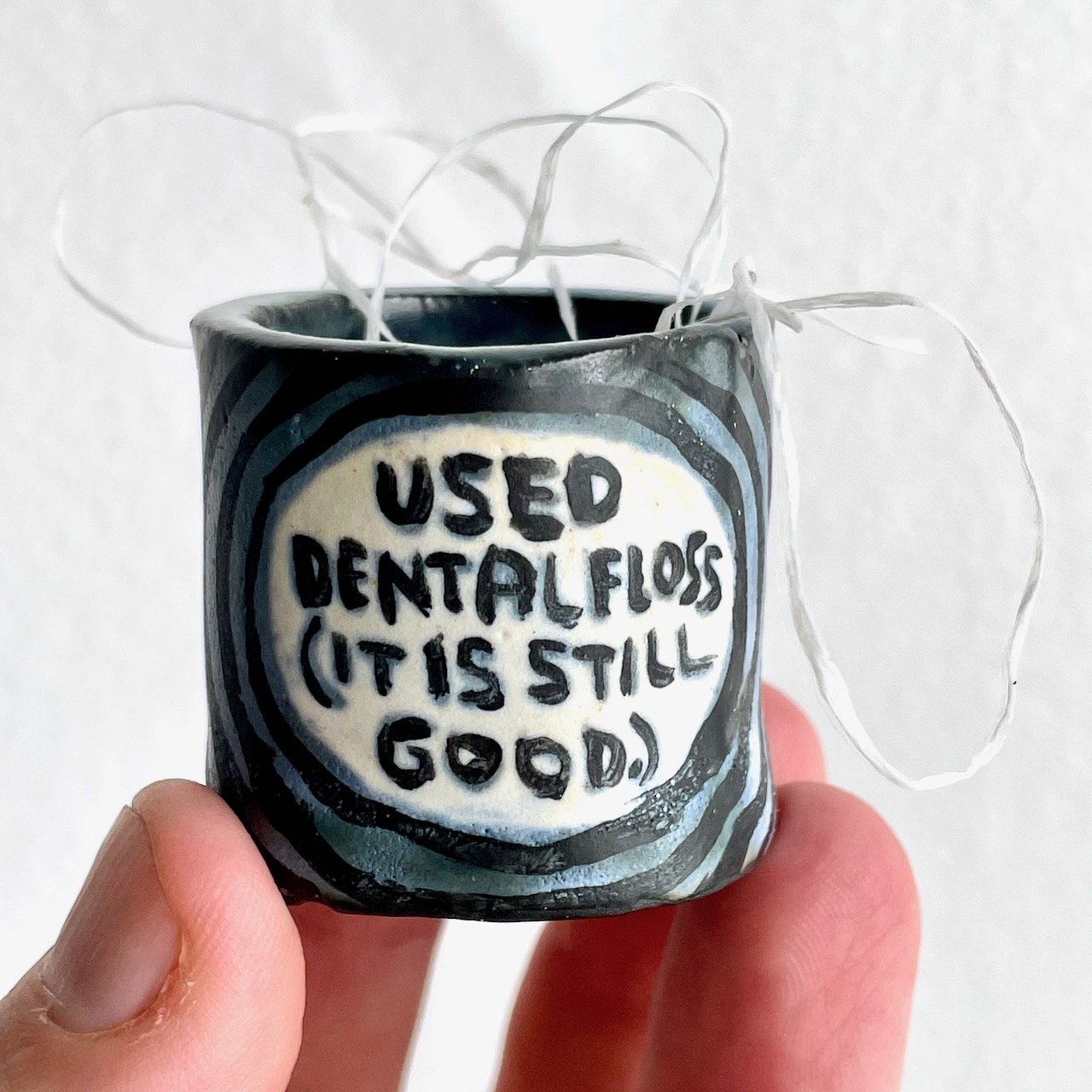 Used dental floss (it is still good)
1.5 x 1.5 x 1.5
2023
$