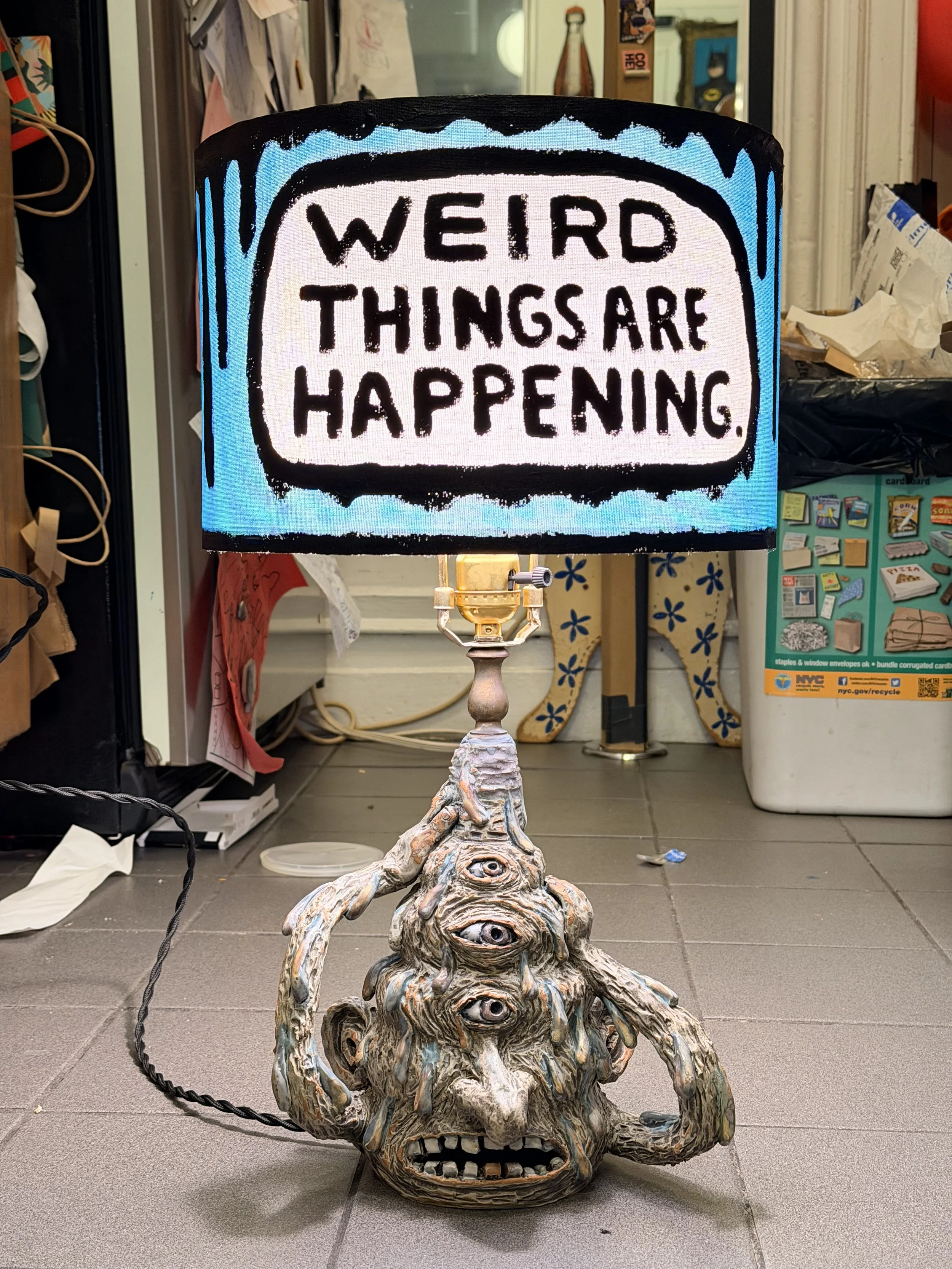 Weird things lamp - Pretty tall. $1200