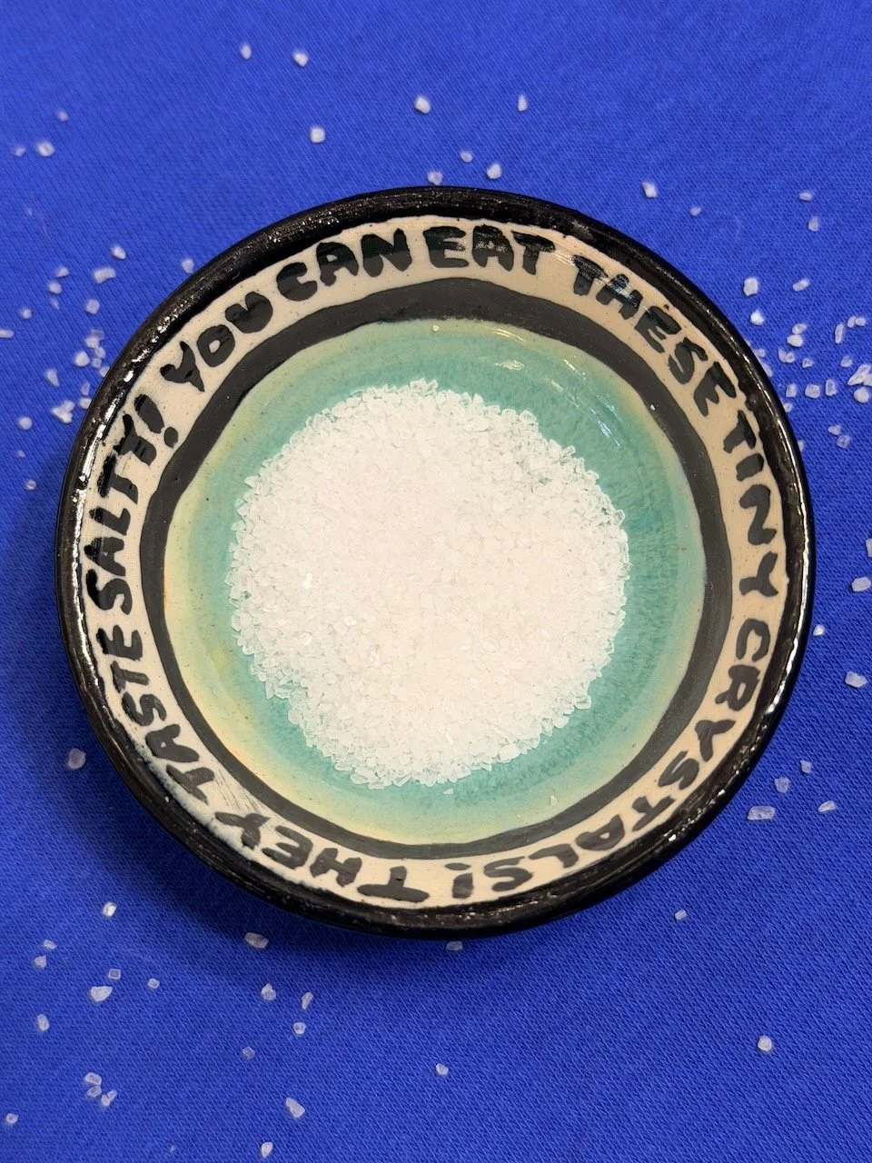 You can eat these tiny crystals! They taste salty!