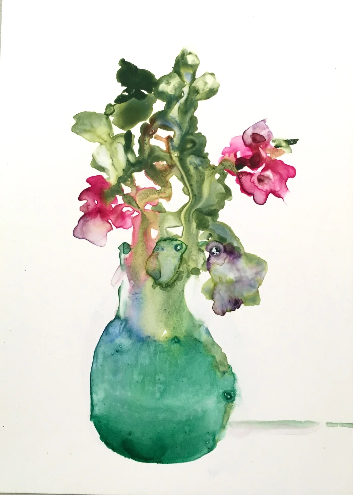 Watercolor on Yupo, Gerry