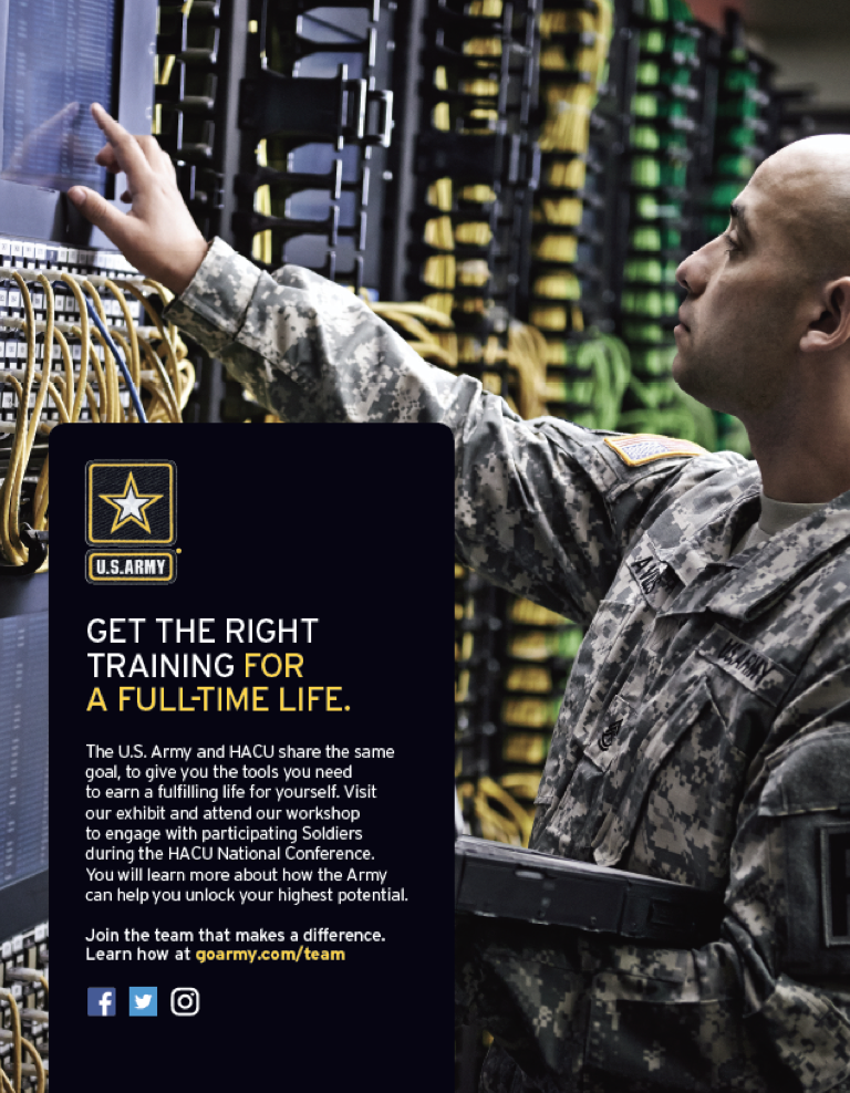 Print ad for event sponsorship (HACU)