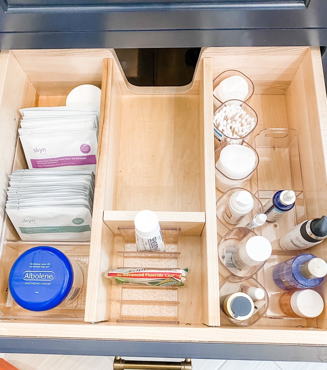 Round Acrylic Containers Divided Drawer Organizer Divided Tray Thin Bin