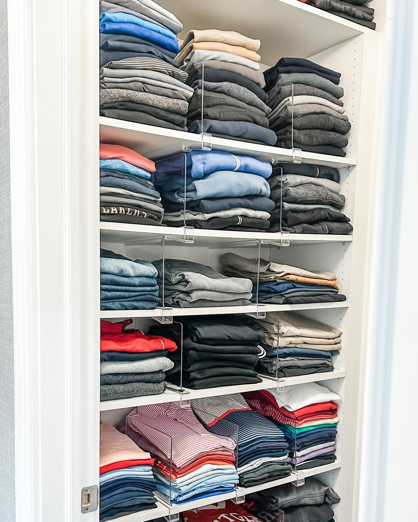 It&rsquo;s almost #fathersday and for this dad the #gift of a partially rebuilt and organized closet was the perfect one! Check out the before and after pics- we expanded the #shoe storage and incorporated #products to maintain the new system. The en