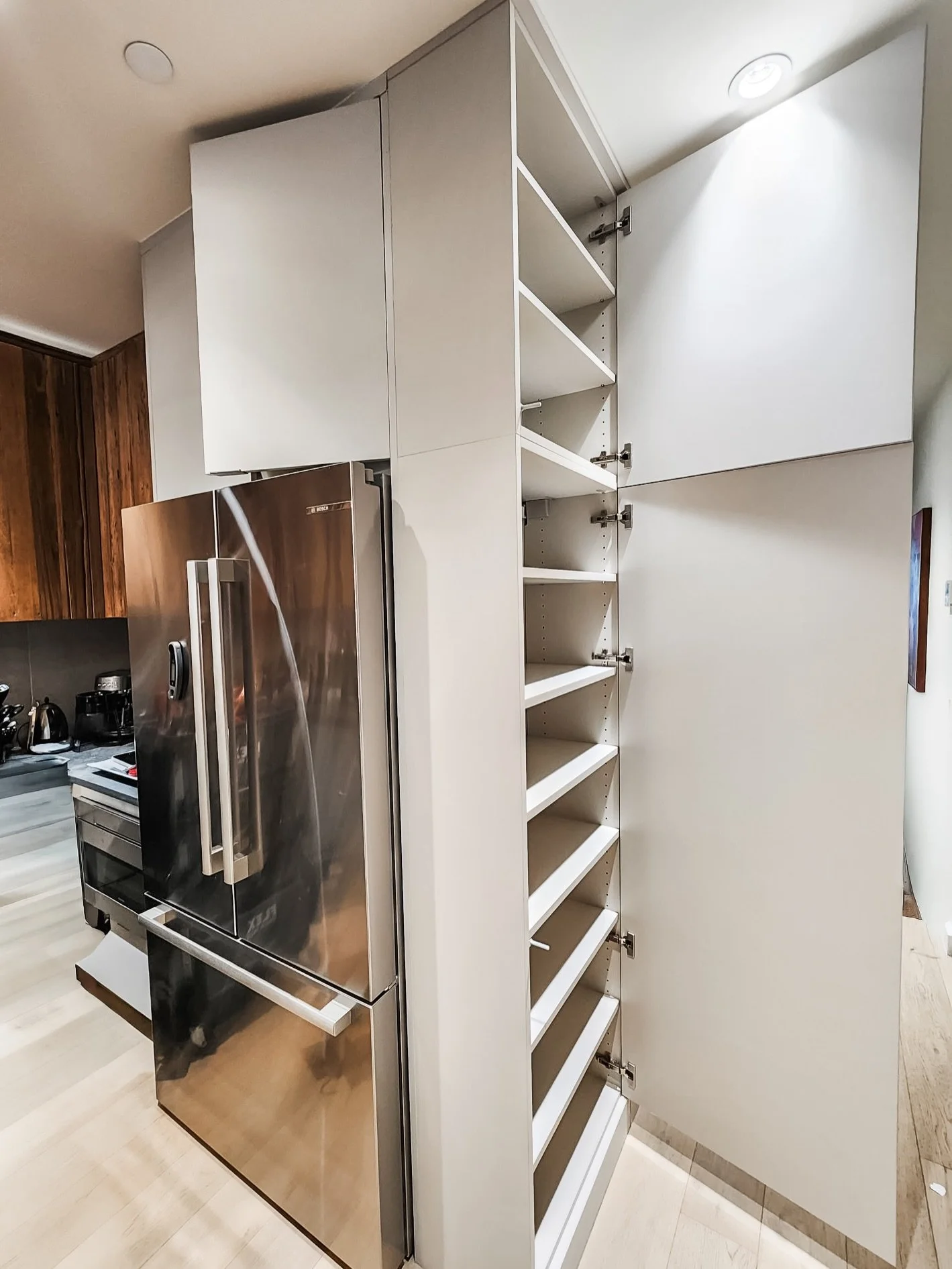 So often organization issues stem from not having the &ldquo;right&rdquo; storage. So creating solutions for our clients is an important part of our process. In this #newyorkcity project, the kitchen was missing a much-needed food pantry. We designed