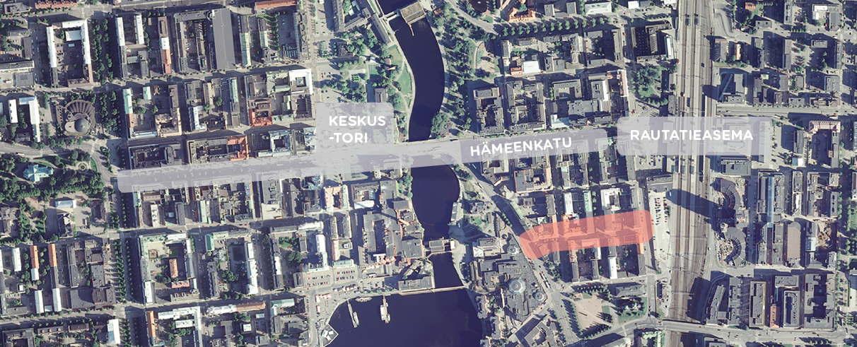 Otavalankatu sijoittuu Tampereen ydinkeskustaan. Itä-länsi-suuntainen katu käsittää kolme korttelia, joista läntisin on kävelyaluetta. Luonnostellut teokset sijoittuvat kaikki tuolle kadun kävelykatuosuudelle. 