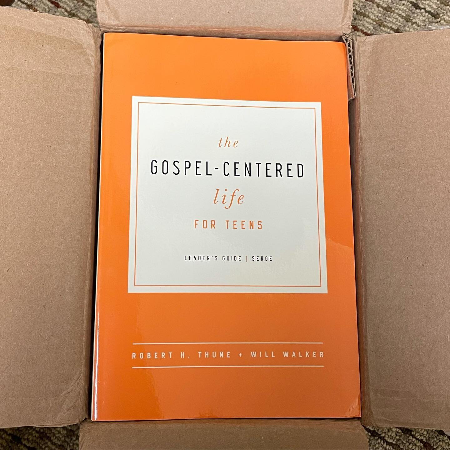 The curriculum for leadership group just came in! Still a few months away from starting but already hype #gospelcenteredlife #graceatthefray #youthgroup