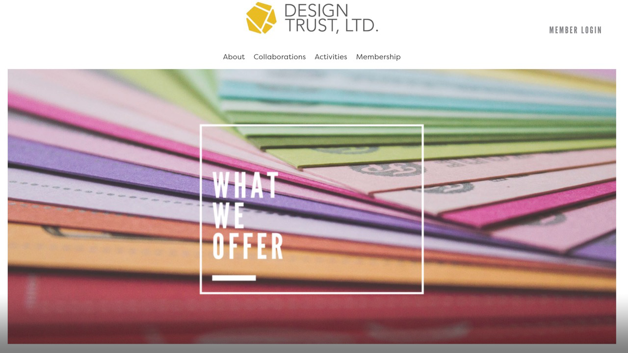 Rather than use the expected visuals of interior design photos or photos of people, creative visuals that matched the sophisticated tone of the site were incorporated throughout the pages. 