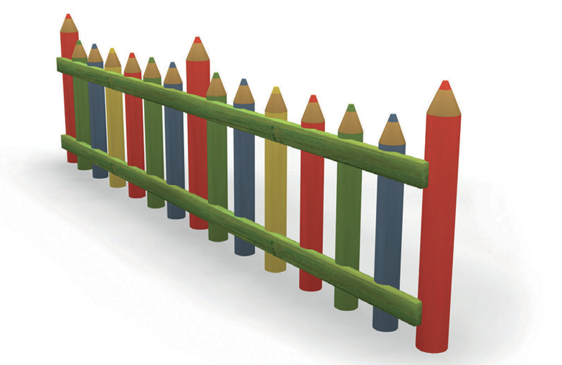 Wooden Pencil Fence