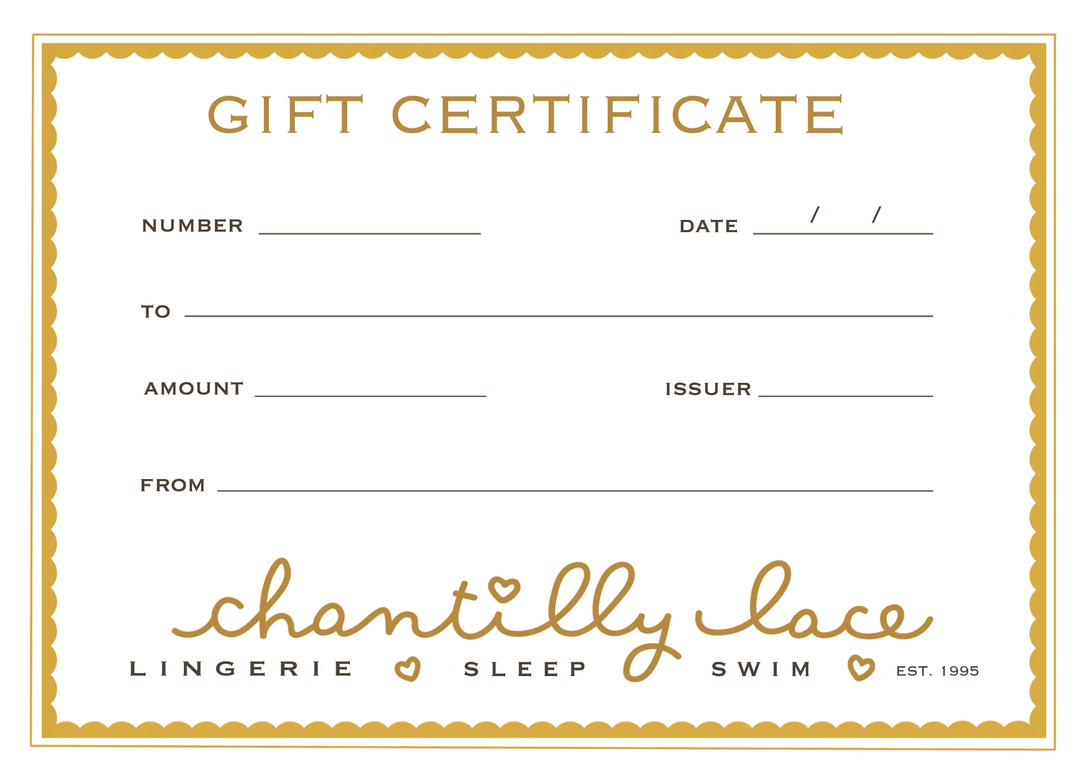 We have gift certificates. What amount should you do? We can help you with that.