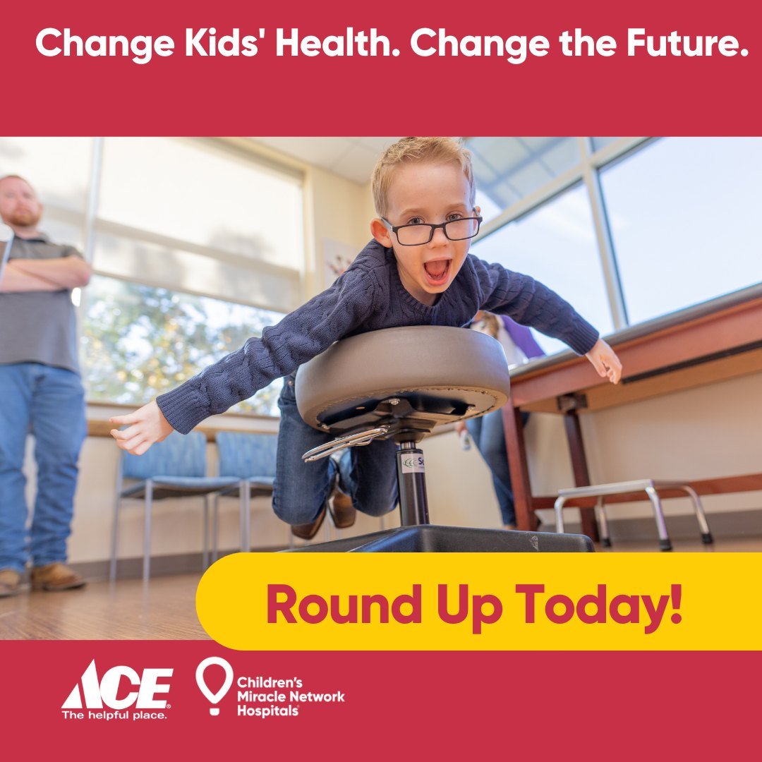 Just 5 days left to round up for kids at participating @acehardware  locations. Stock up for projects and round up your purchase to help provide the critical funds needed for kids treated at @ufhealthjax and @wolfsonchildren , member hospitals of @cm