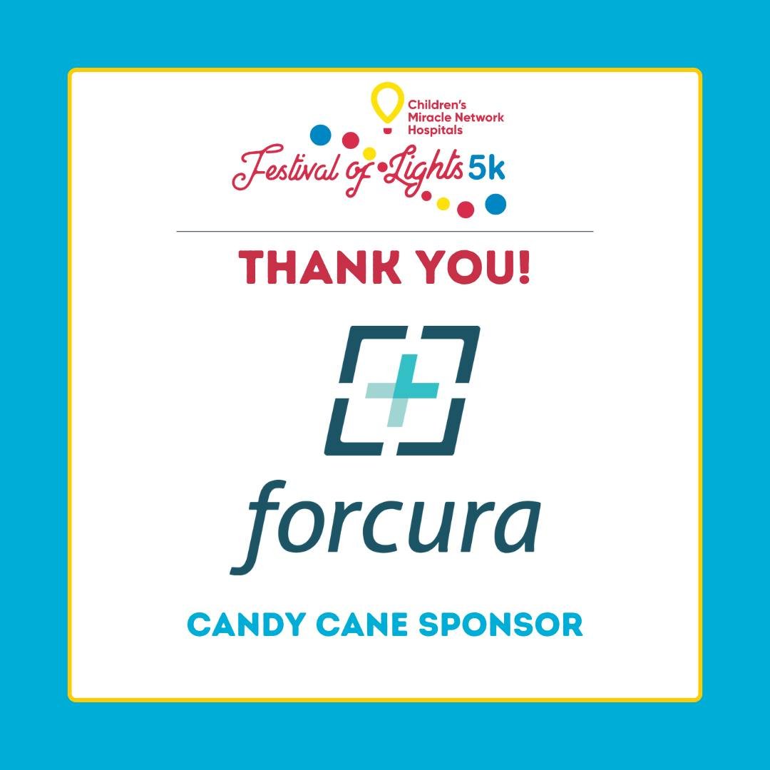 Thank you to our Candy Cane Sponsors, Forcura, Garnett Commercial, and Voodoo for sponsoring the 29th Annual Festival of Lights 5k and supporting pediatric care at @ufhealthjax and @wolfsonchildren! #ChangeKidsHealth #ChangeTheFuture