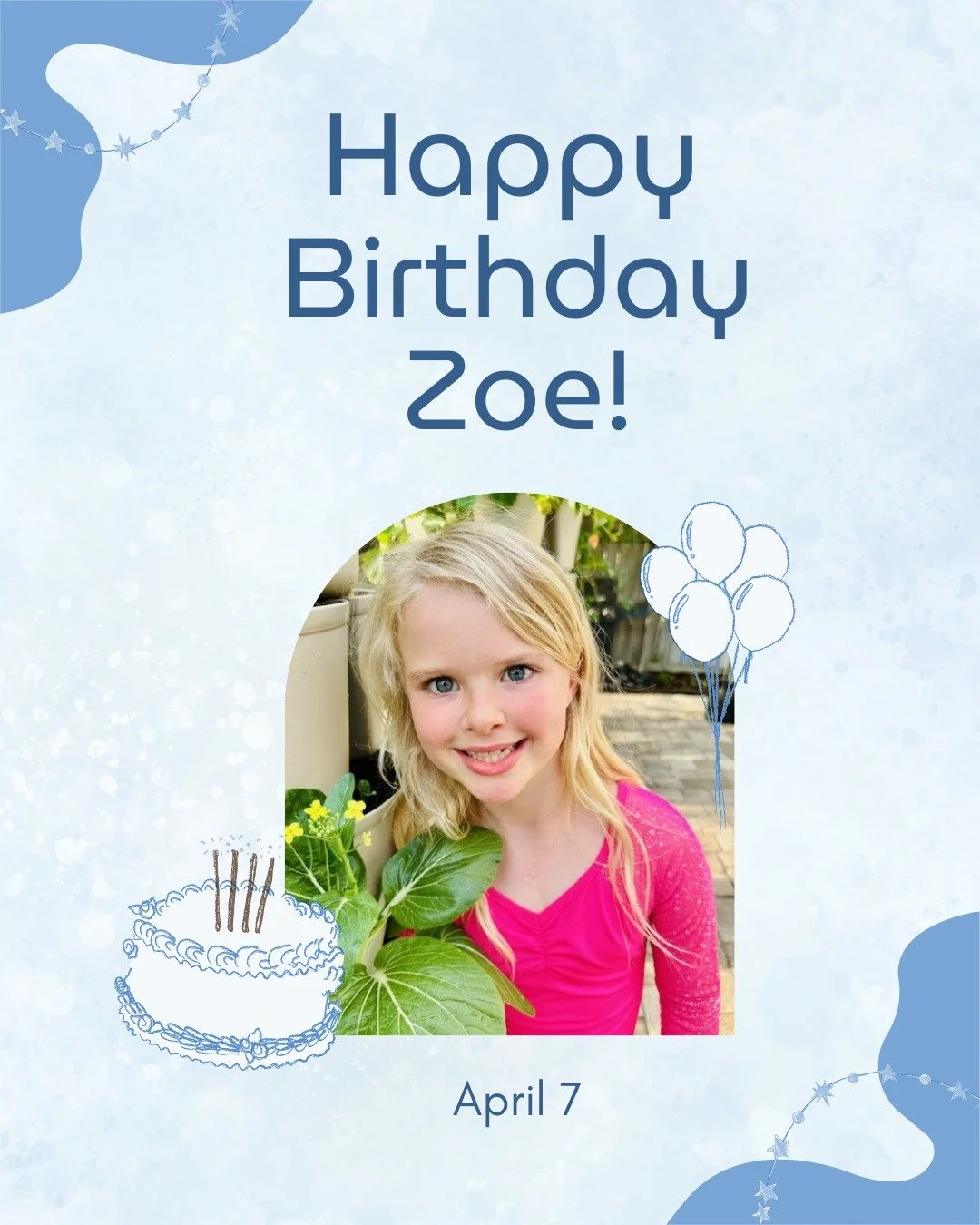 Join us in wishing a very happy birthday to our amazing Champion Kid, Zoe! Keep shining bright!