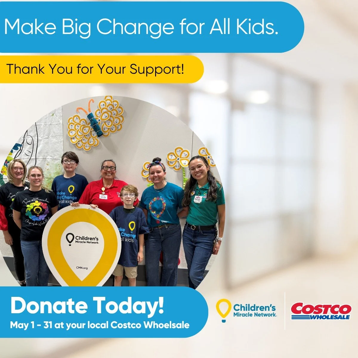 @costco is making Big Change for All Kids at @ufhealthjax pediatrics and @wolfsonchildren! Stop in to your local warehouse this month and make a donation at the Register, Self Check-Out and Food Court to support @childrensmiraclenetwork  and children