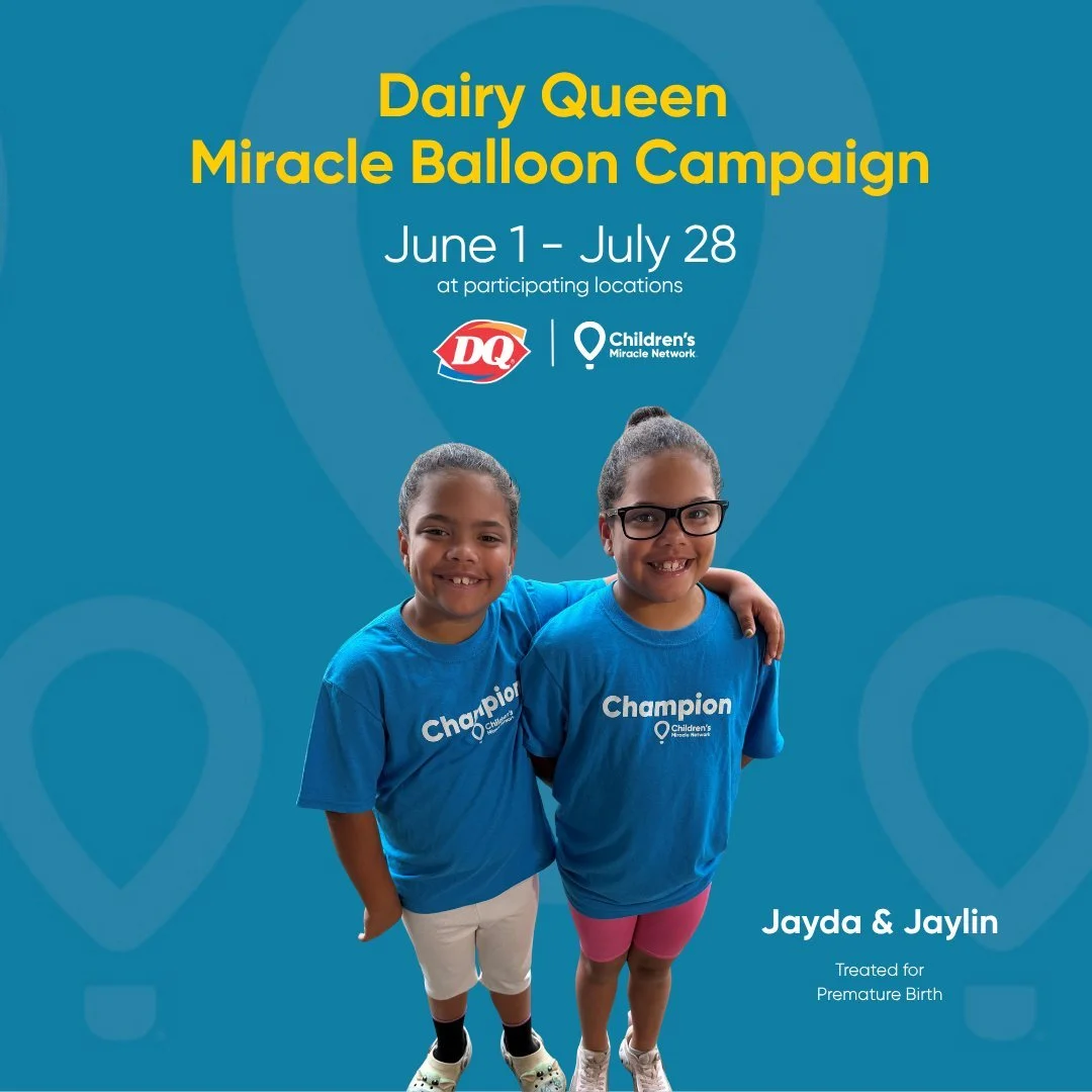 Now through July 29, stop by your local participating Dairy Queen and purchase a $1 or $3 Miracle Balloon icon. Not only will you help support children receiving care at @wolfsonchildren and @ufhealthjax , but your balloon also comes with valuable co