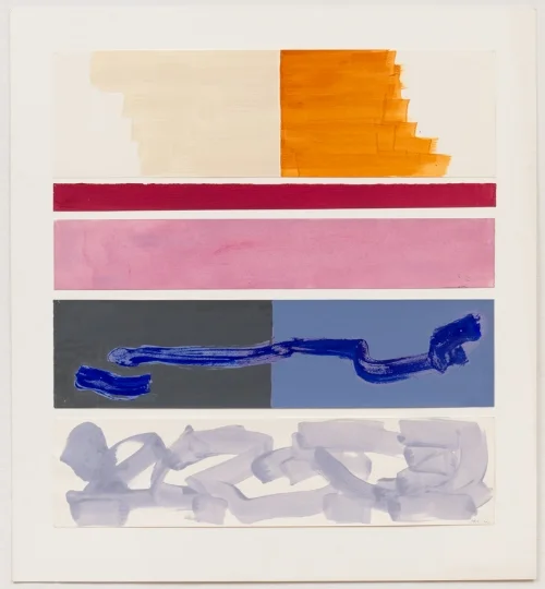 Orange Balanced. Acrylic on paper. 38" x 41 1/2".