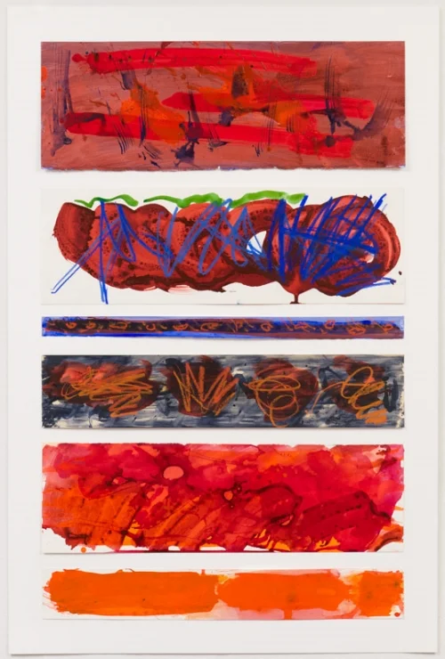 Snap, Crackle, Pop. Acrylic on paper. 38 1/4" x 57". 1998.