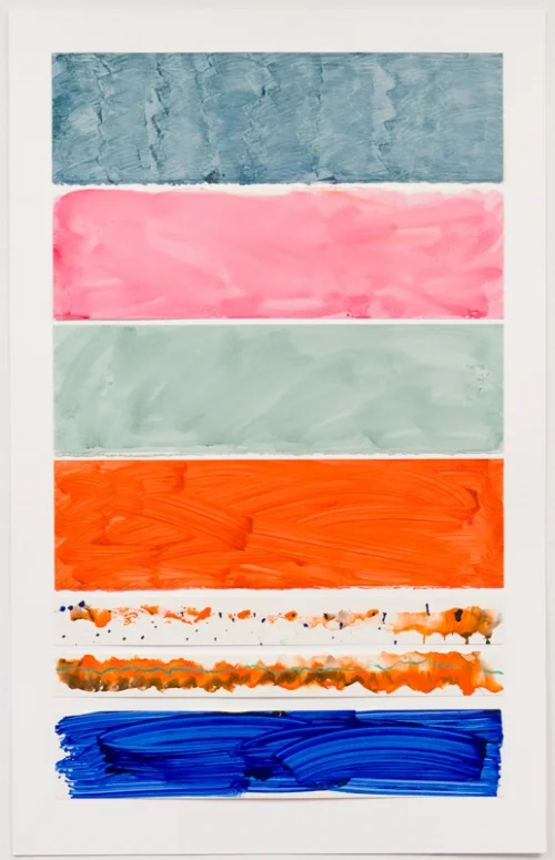 Peony Daze. Acrylic on paper. 38" x 60". 